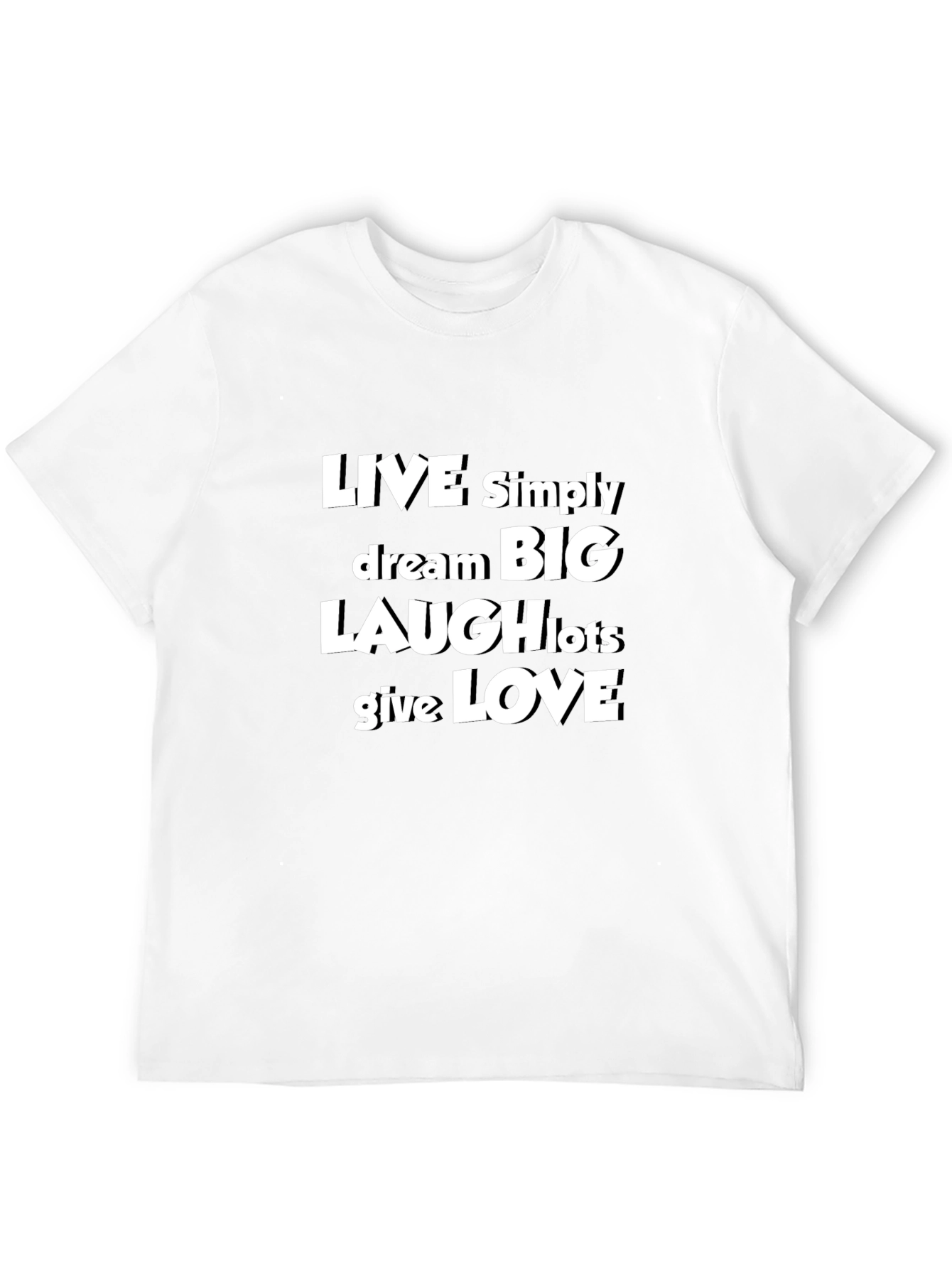 Inspirational Graphic Tee - Live Dream Laugh Love T-Shirt