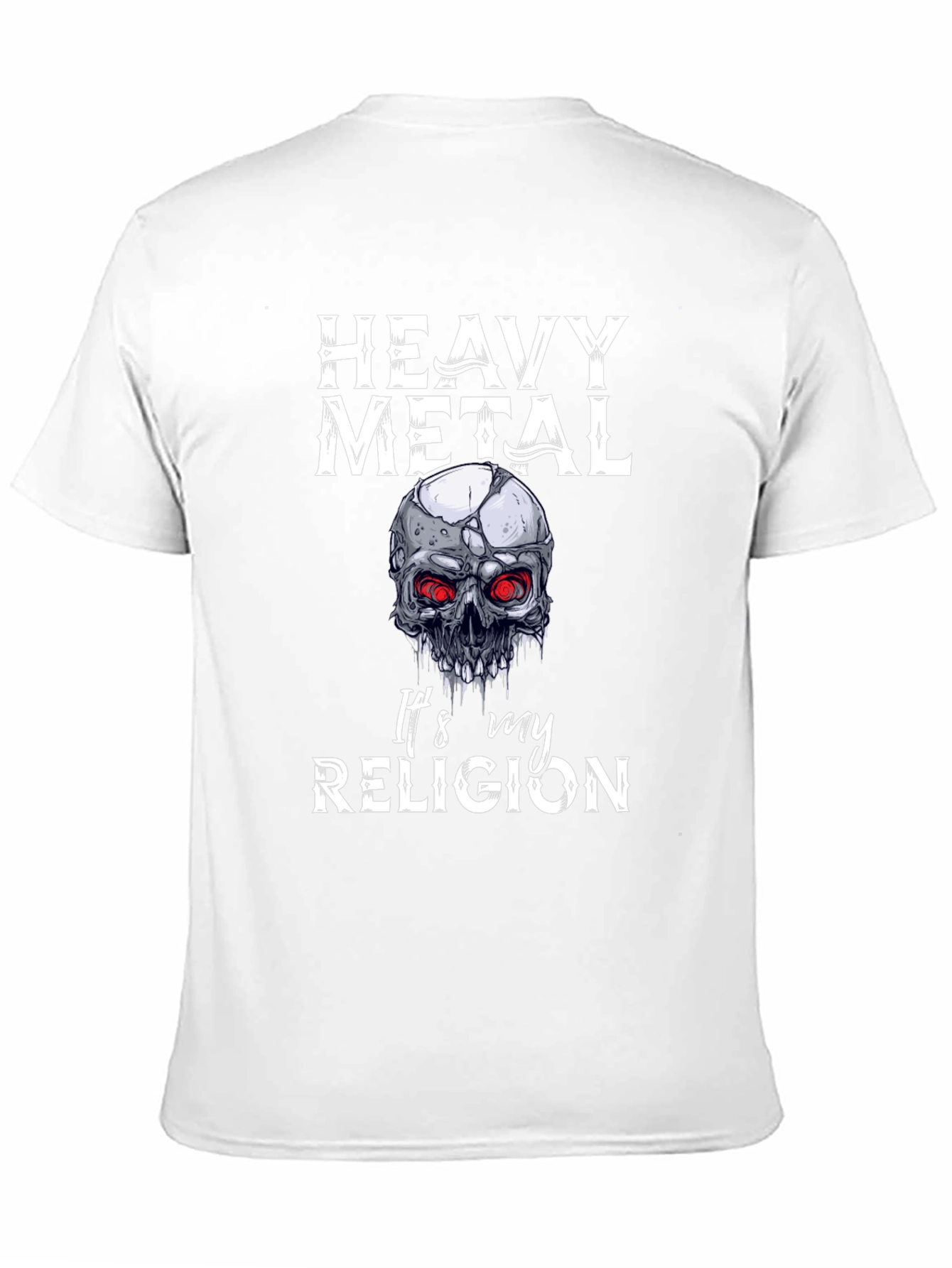 Heavy Metal Skull Graphic T-Shirt