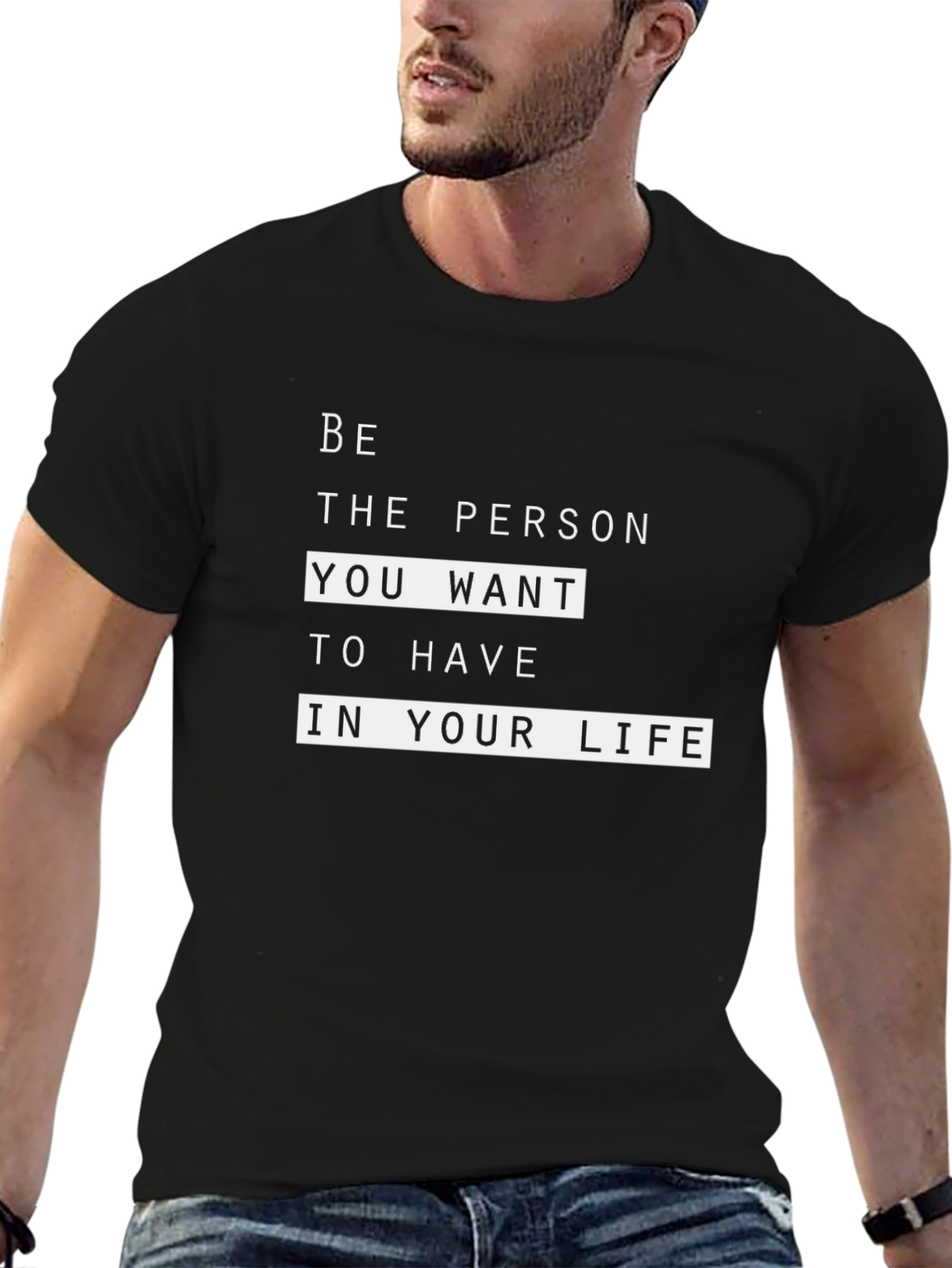 Be The Person Black Graphic Tee