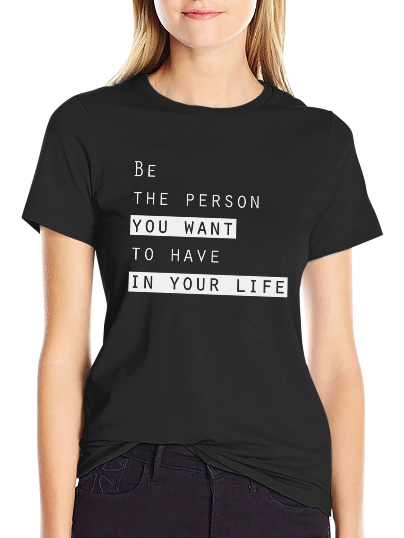 Be The Person Black Graphic Tee