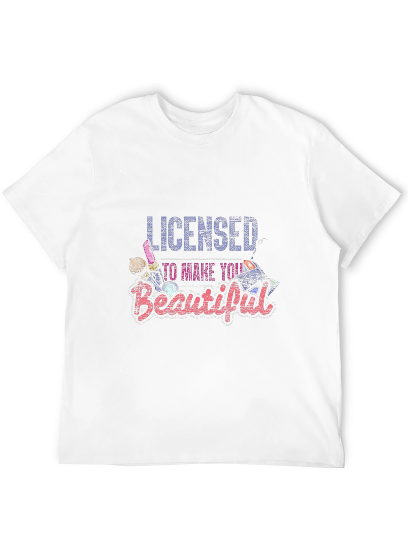 Licensed to Make You Beautiful Black Graphic Tee