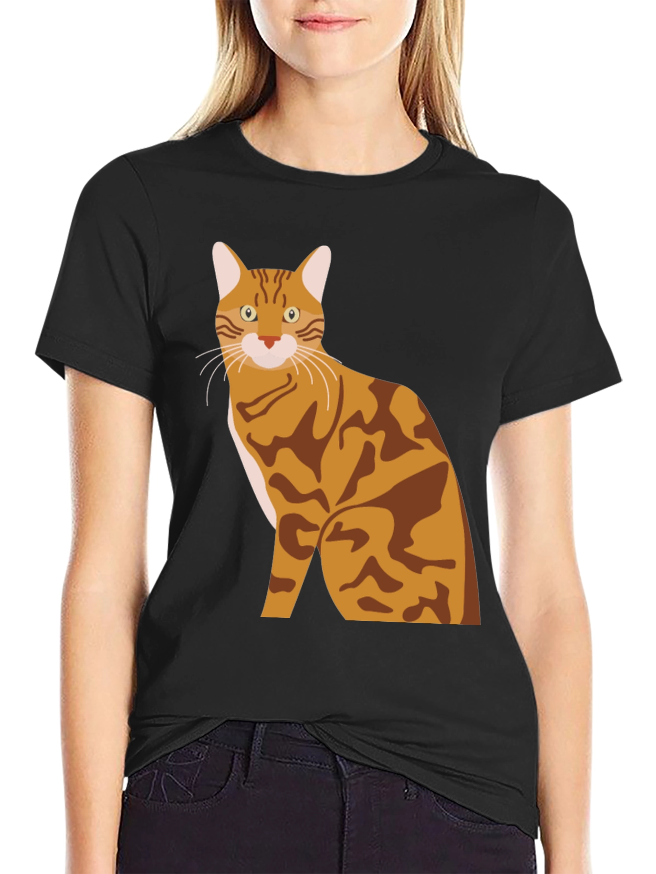 Bengal Cat Graphic Tee - Stylish Mens T-Shirt