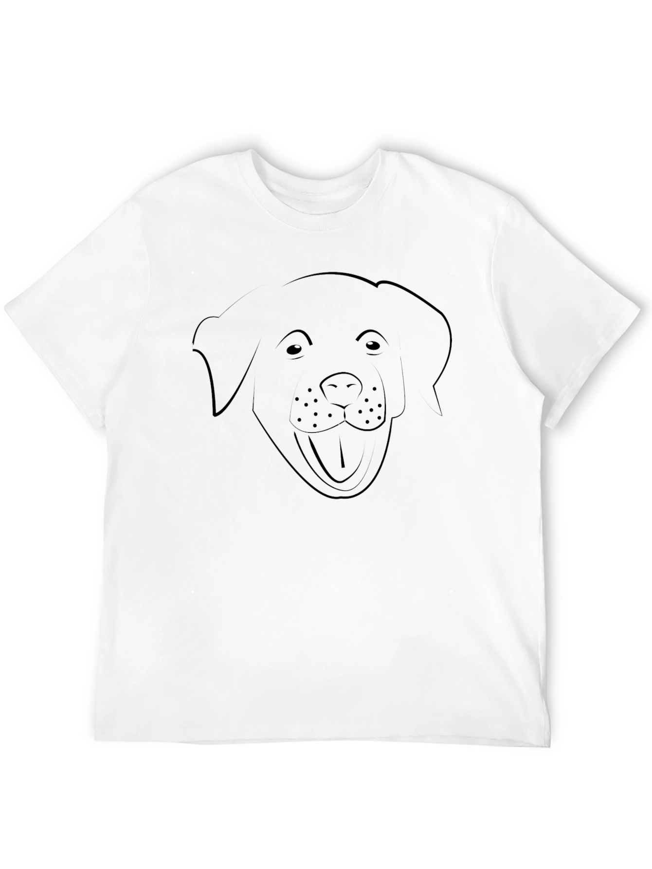 Dog Graphic T-Shirt - Black Crew Neck Tee