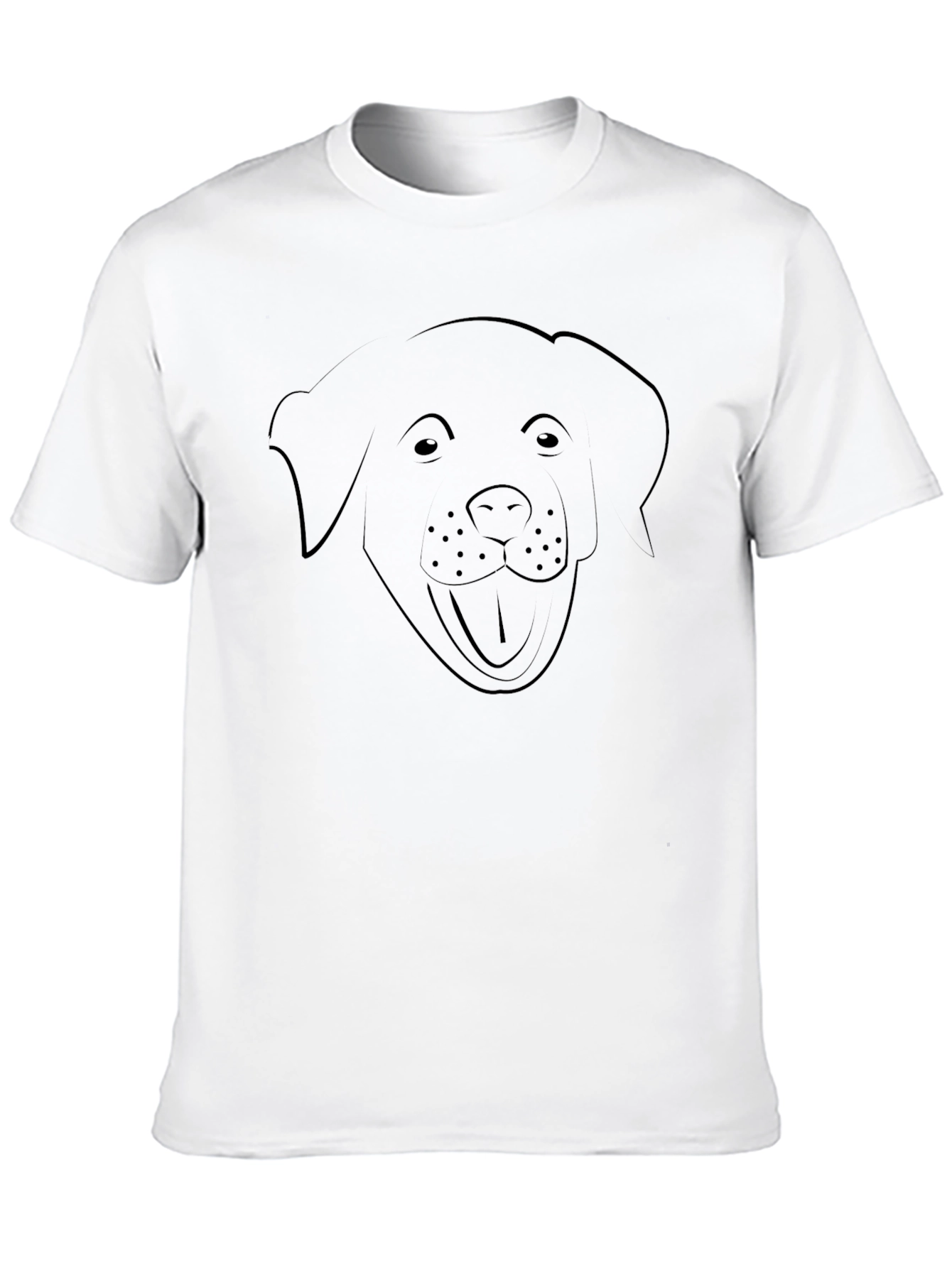 Dog Graphic T-Shirt - Black Crew Neck Tee