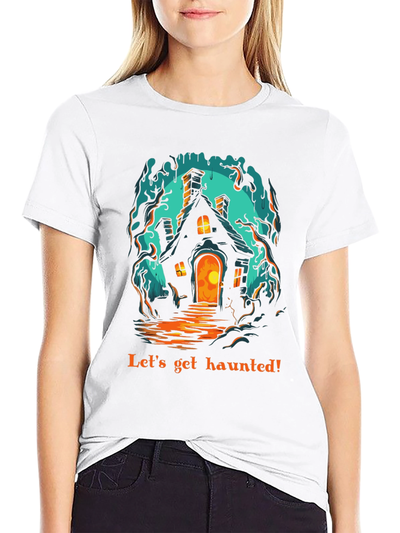 Haunted House Graphic T-Shirt - Spooky Season Ready!