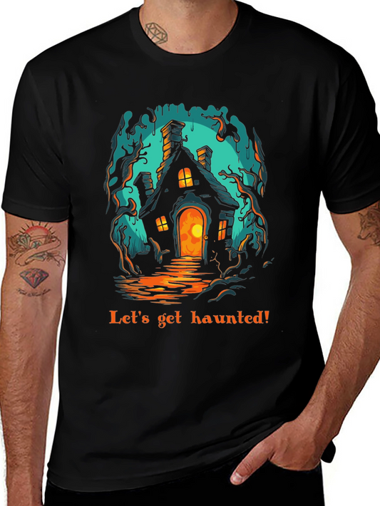 Haunted House Graphic T-Shirt - Spooky Season Ready!