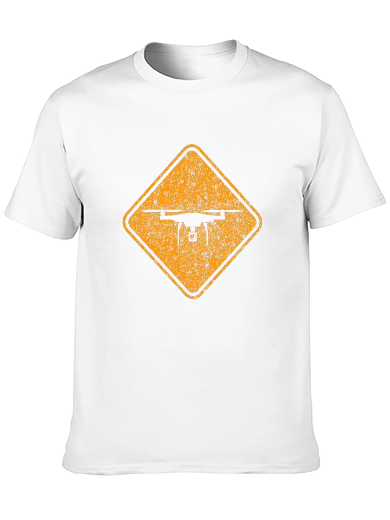 Drone Crossing Sign - Mens Black Graphic Tee