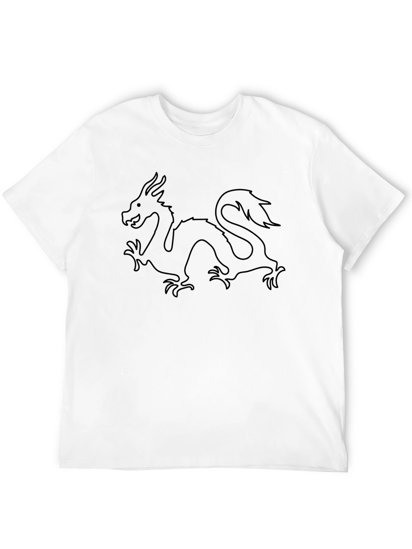 Dragon Graphic Black T-Shirt - Mens Crew Neck Tee