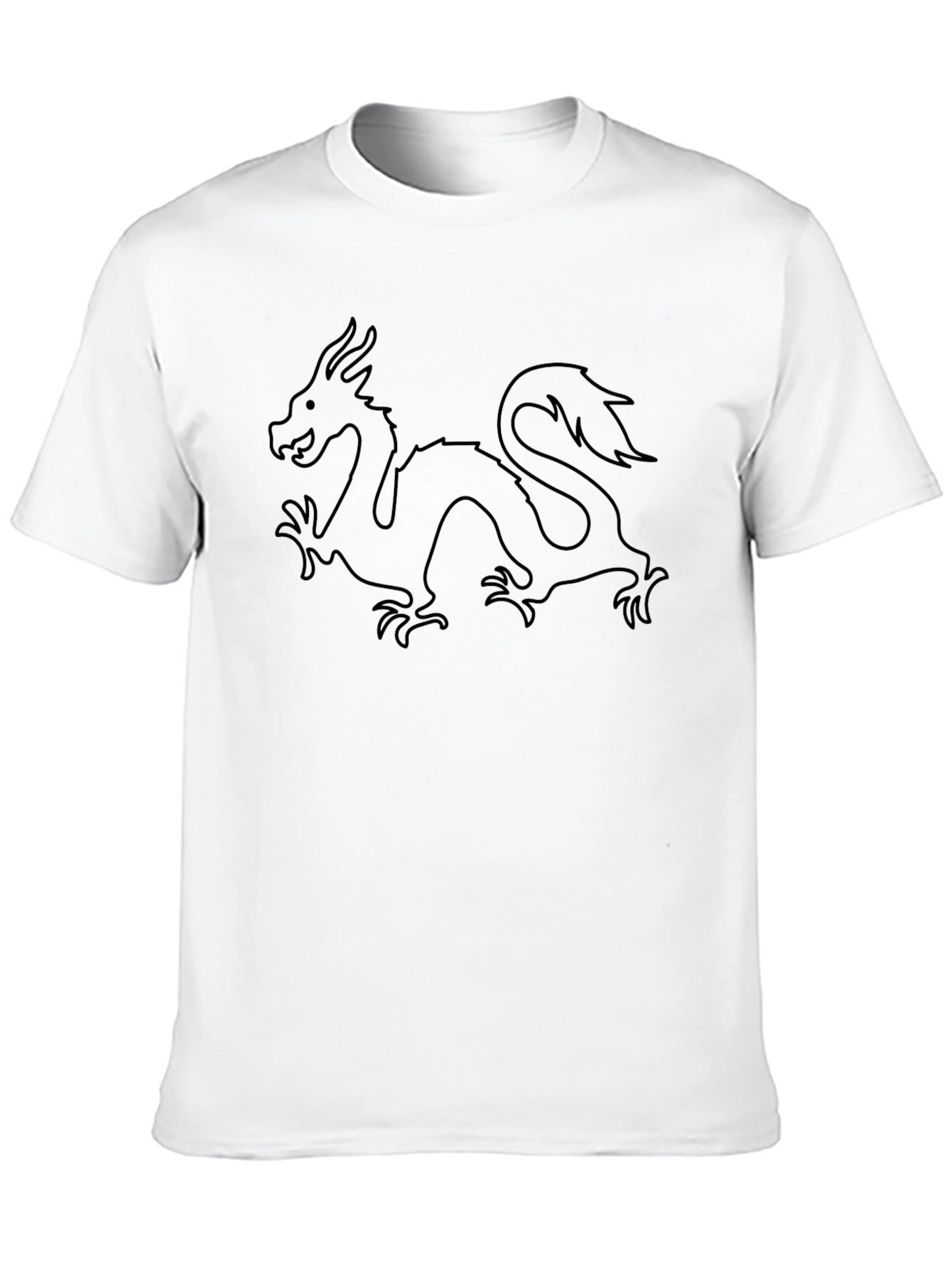 Dragon Graphic Black T-Shirt - Mens Crew Neck Tee