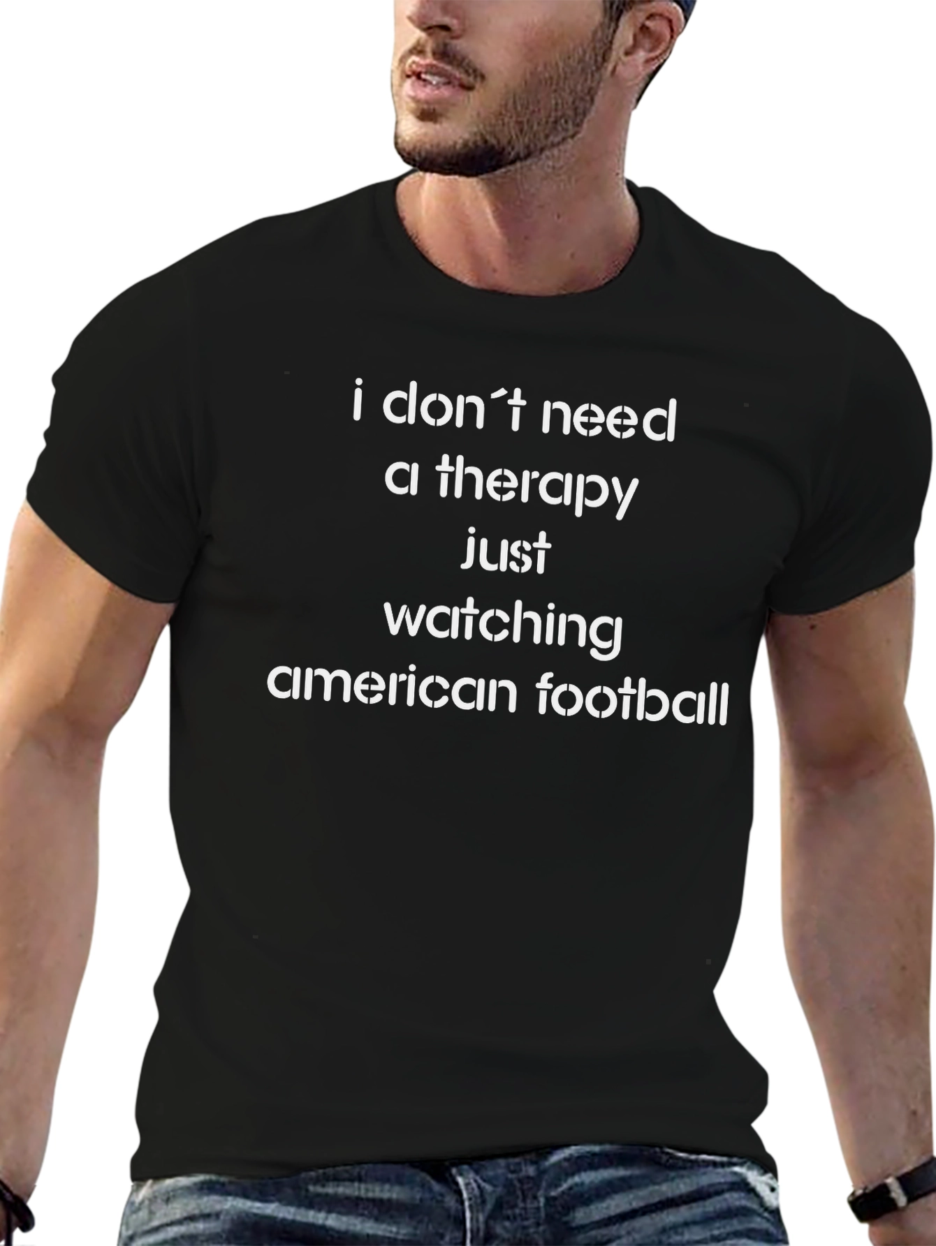 American Football Therapy T-Shirt - Black