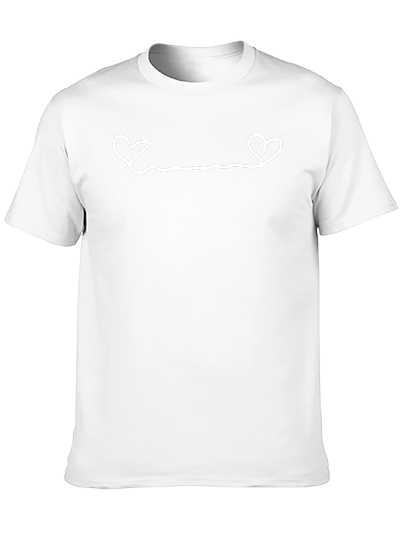 Heart String Graphic Black T-Shirt
