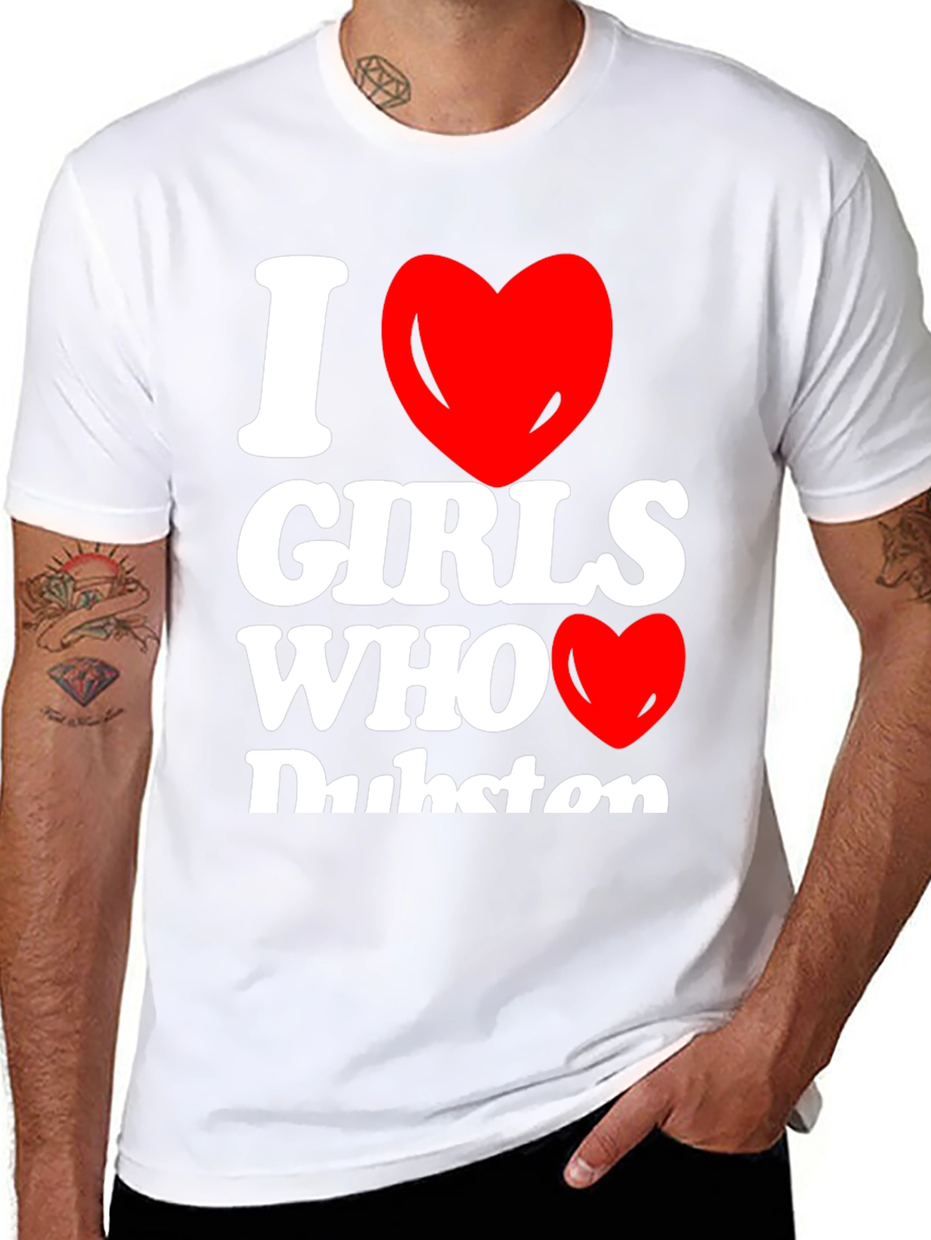 I Heart Girls Who Dubstep Graphic T-Shirt