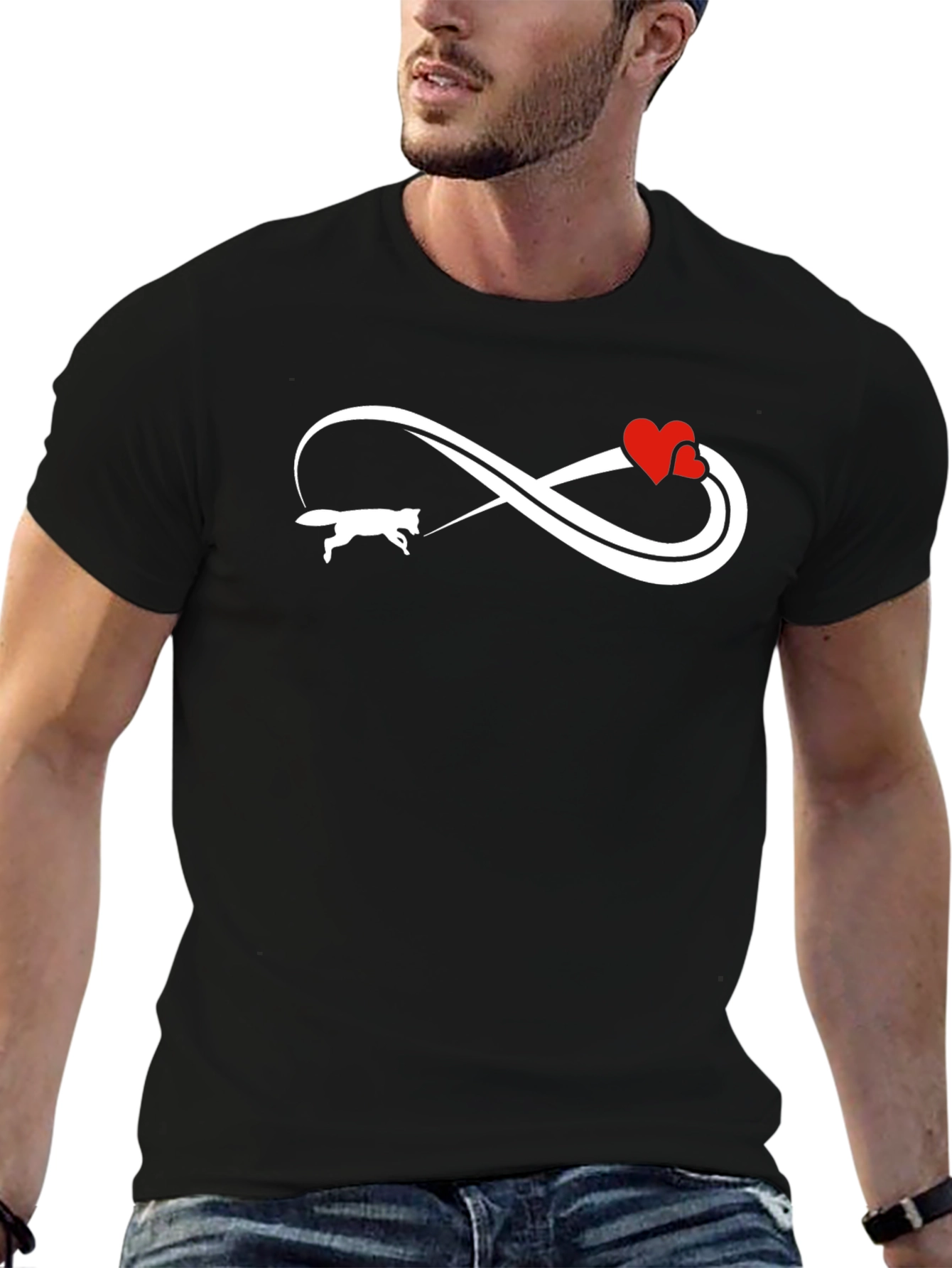 Dog Lover Infinity Heart Graphic Tee