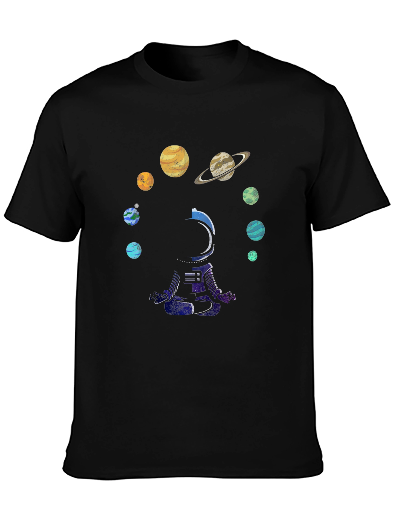 Astronaut Solar System Graphic T-Shirt