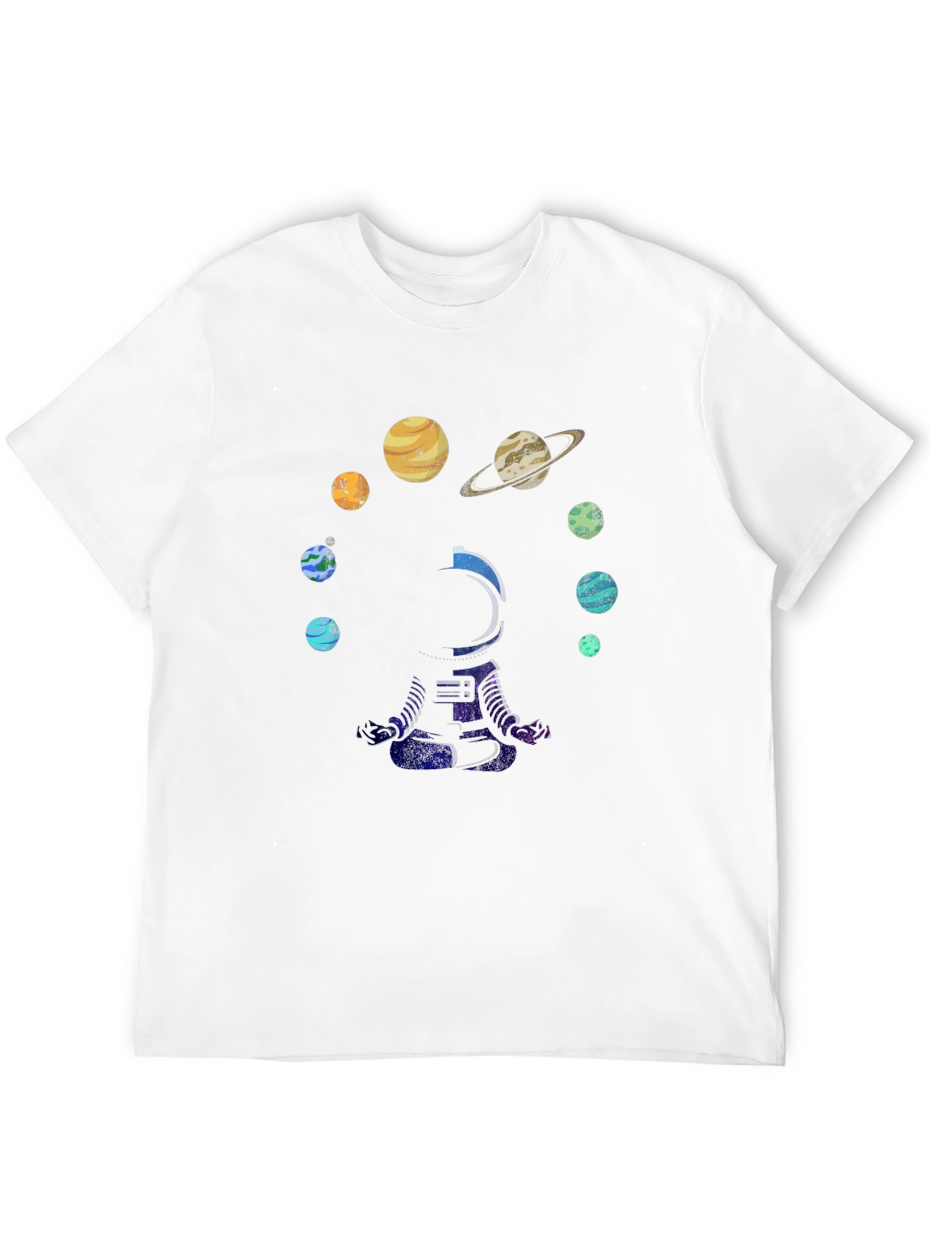 Astronaut Solar System Graphic T-Shirt