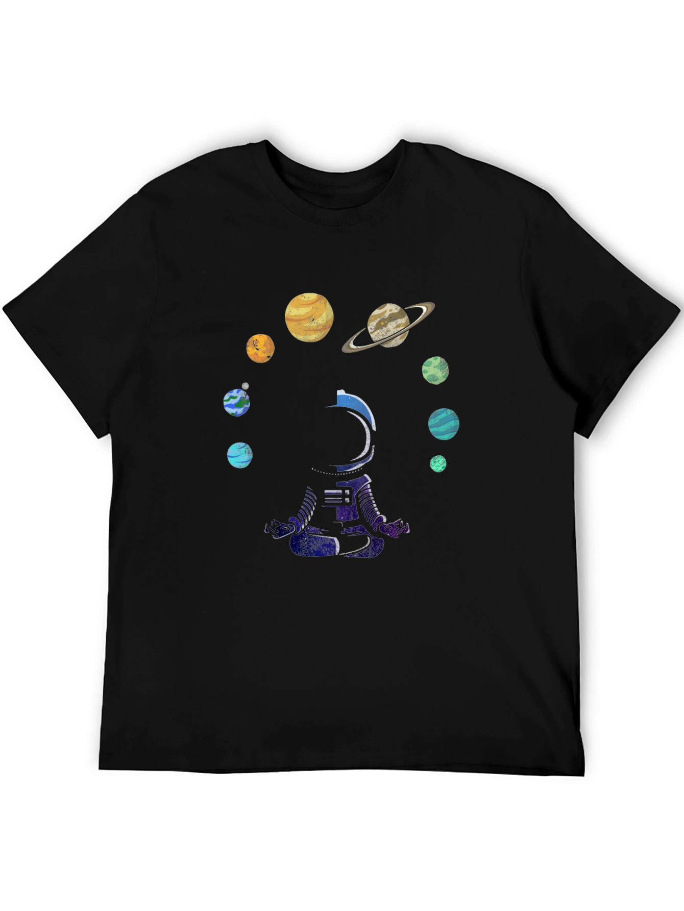 Astronaut Solar System Graphic T-Shirt