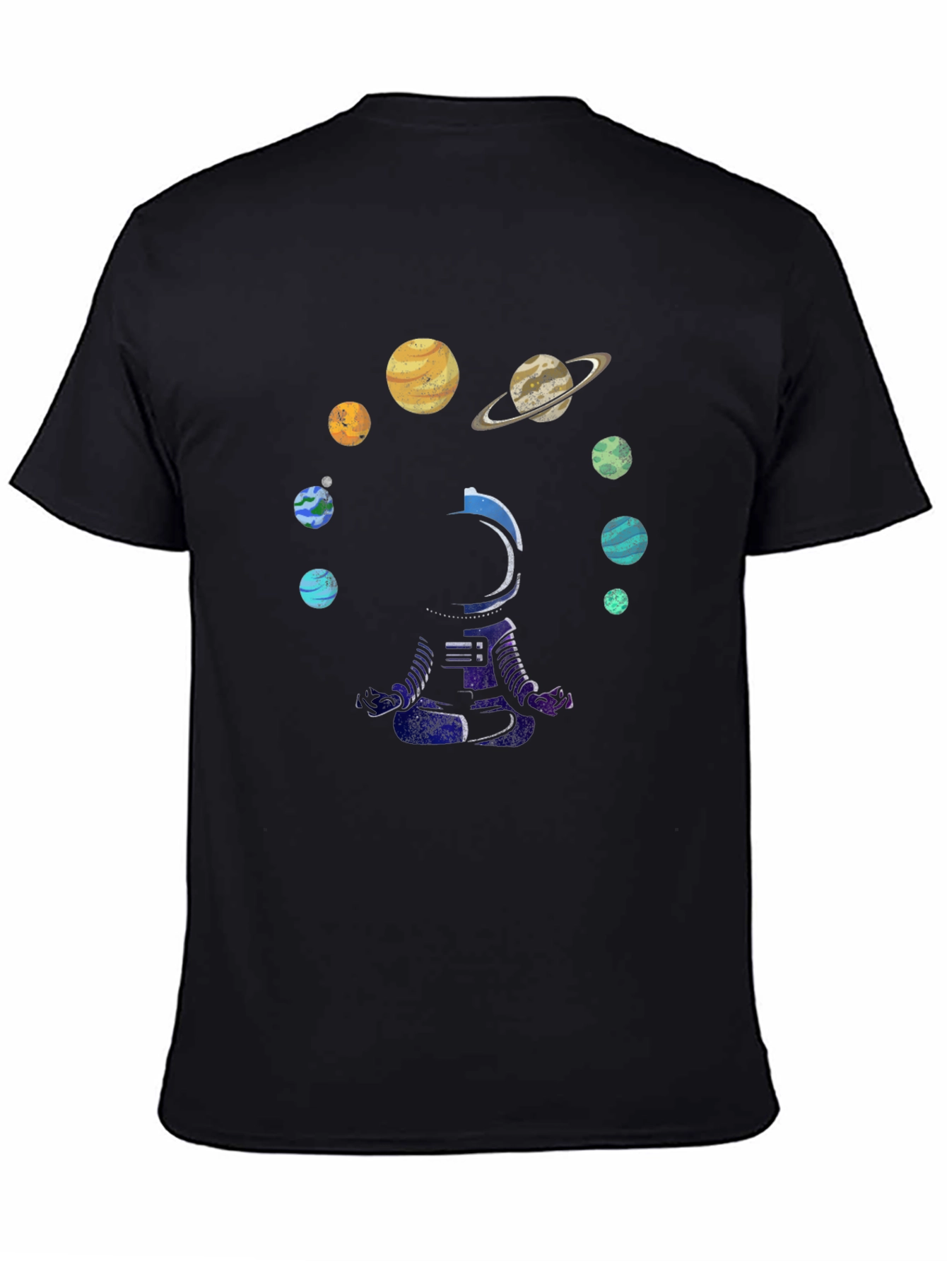 Astronaut Solar System Graphic T-Shirt