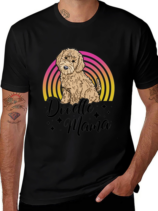 Doodle Mama Dog T-Shirt - Cute Rainbow Design