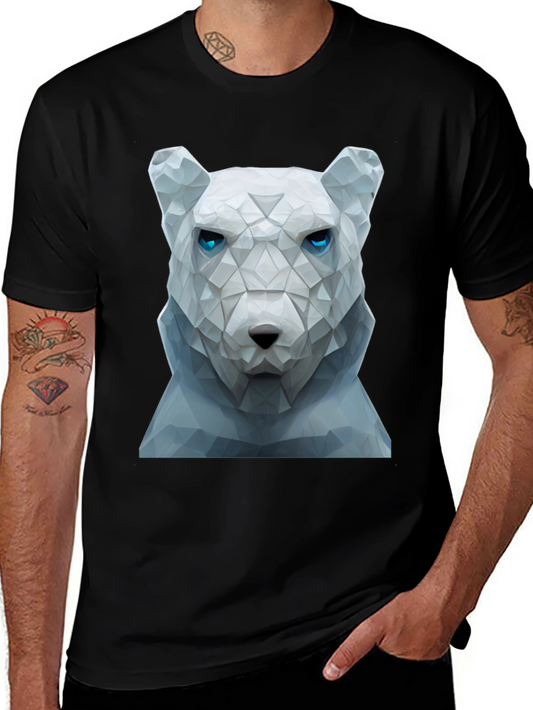 Geometric Polar Bear Graphic Tee