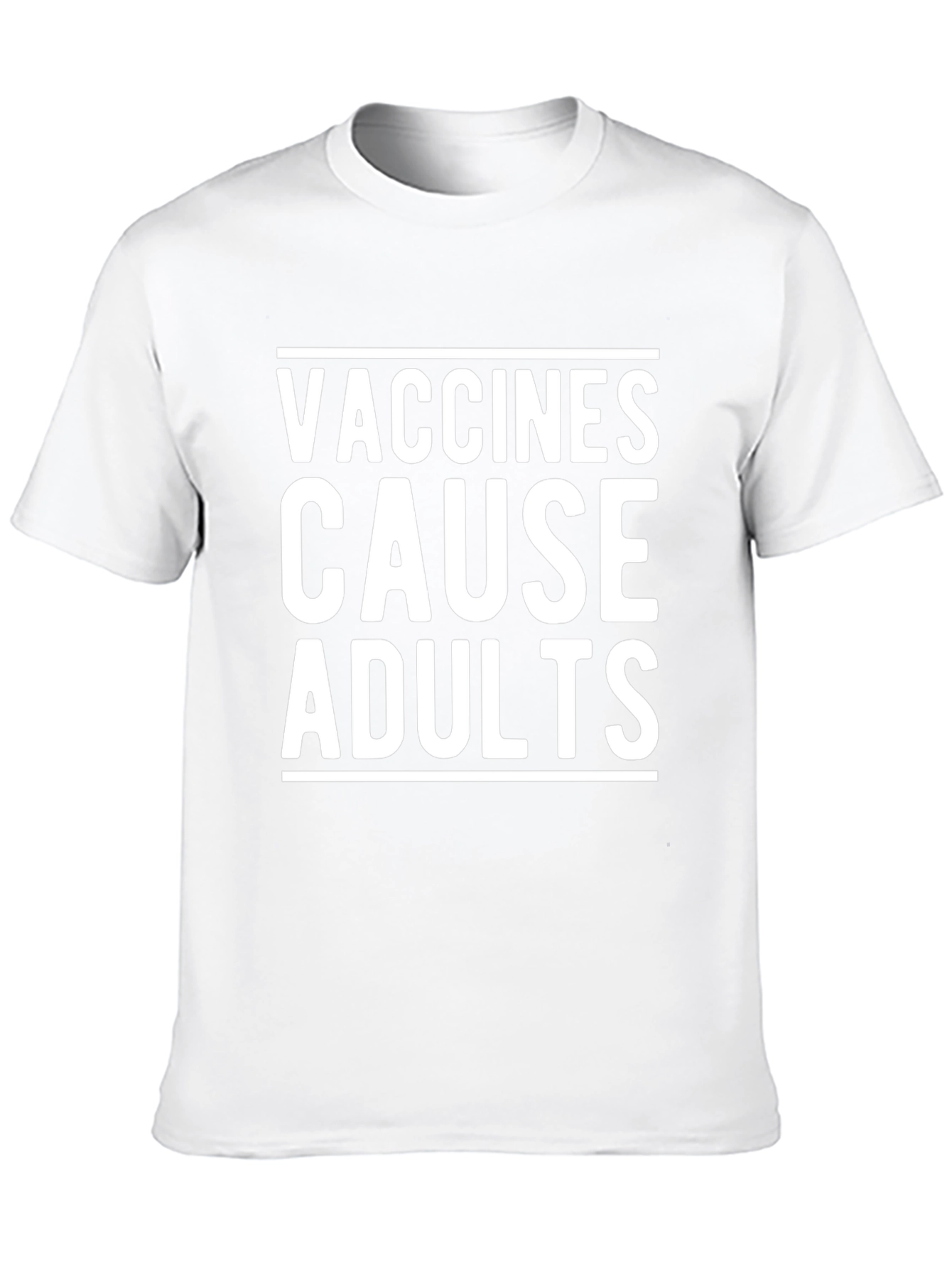 Vaccines Cause Adults Black Graphic Tee