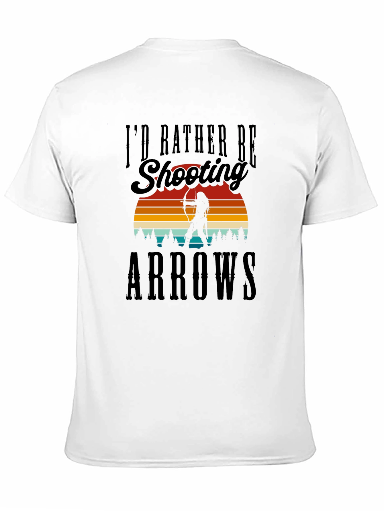 Shooting Arrows Graphic Tee - Black Cotton T-Shirt