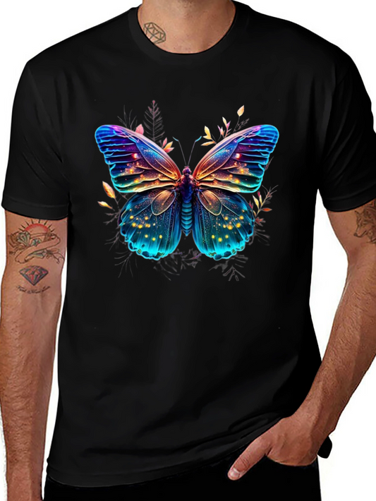 Butterfly Graphic Print Mens T-Shirt