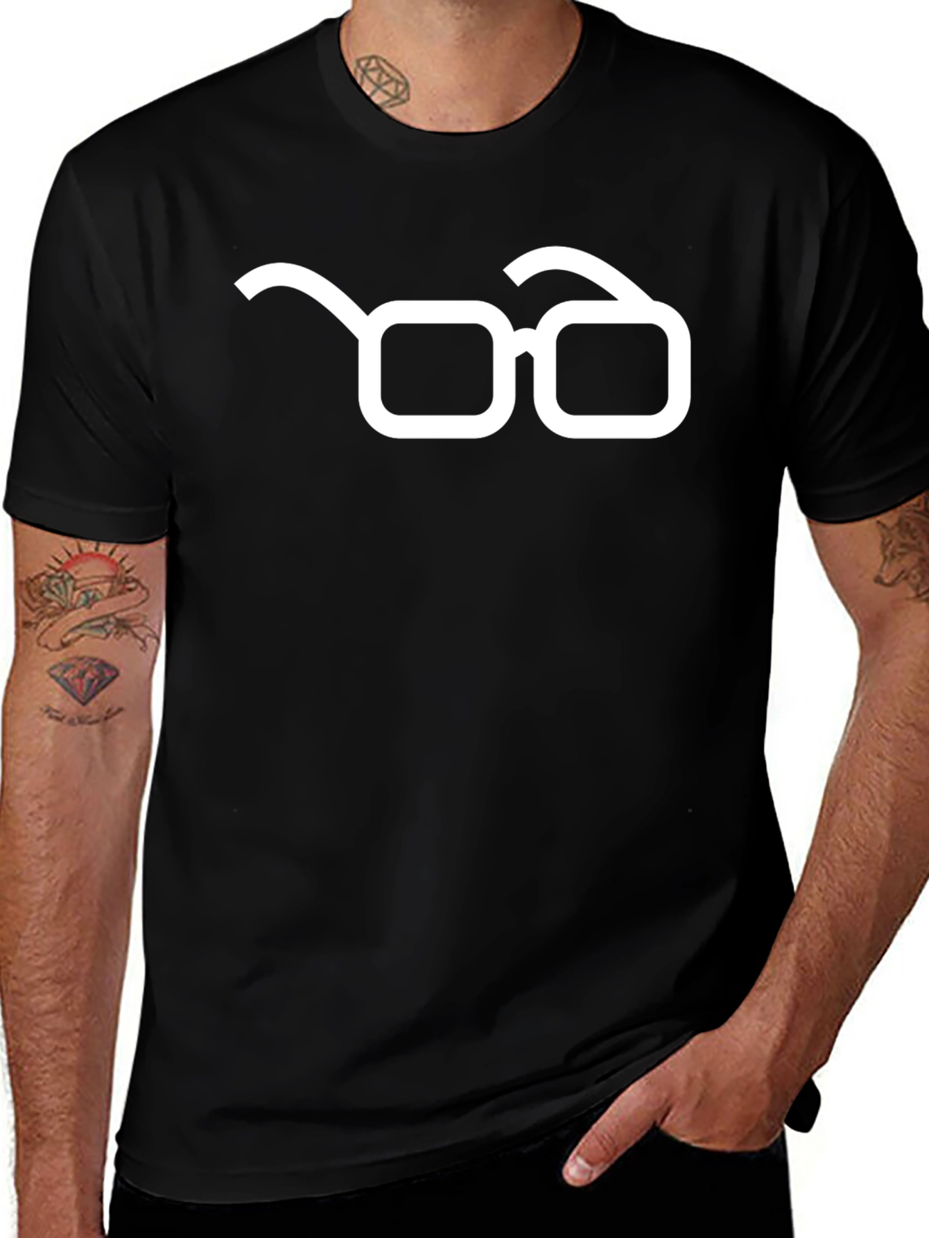 Retro Glasses Graphic Tee - Classic Style