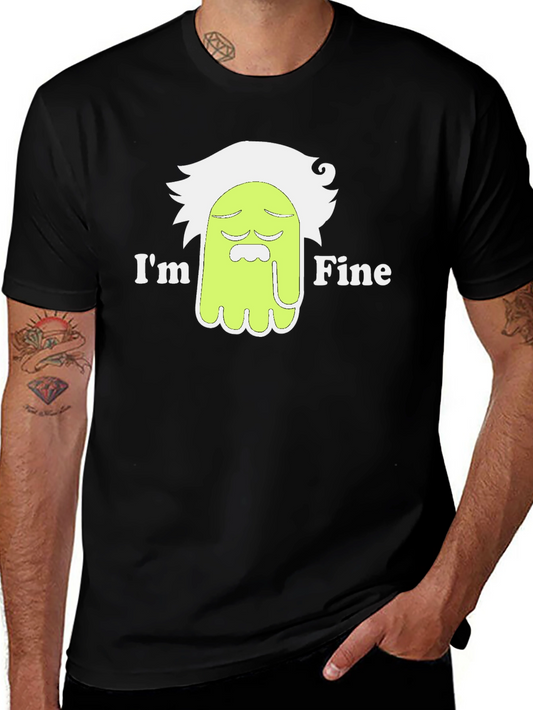 Im Fine Funny Cartoon T-Shirt - Black