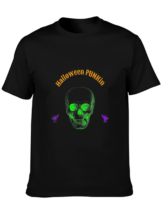 Halloween Punkin Skull Graphic Tee