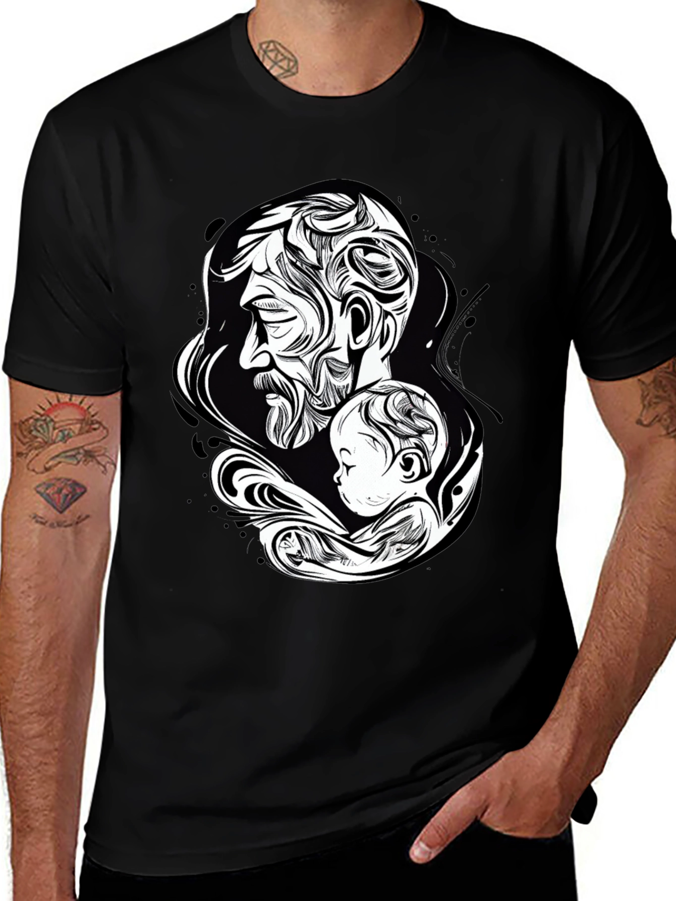 Father & Child Graphic Tee - Stylish Comfort