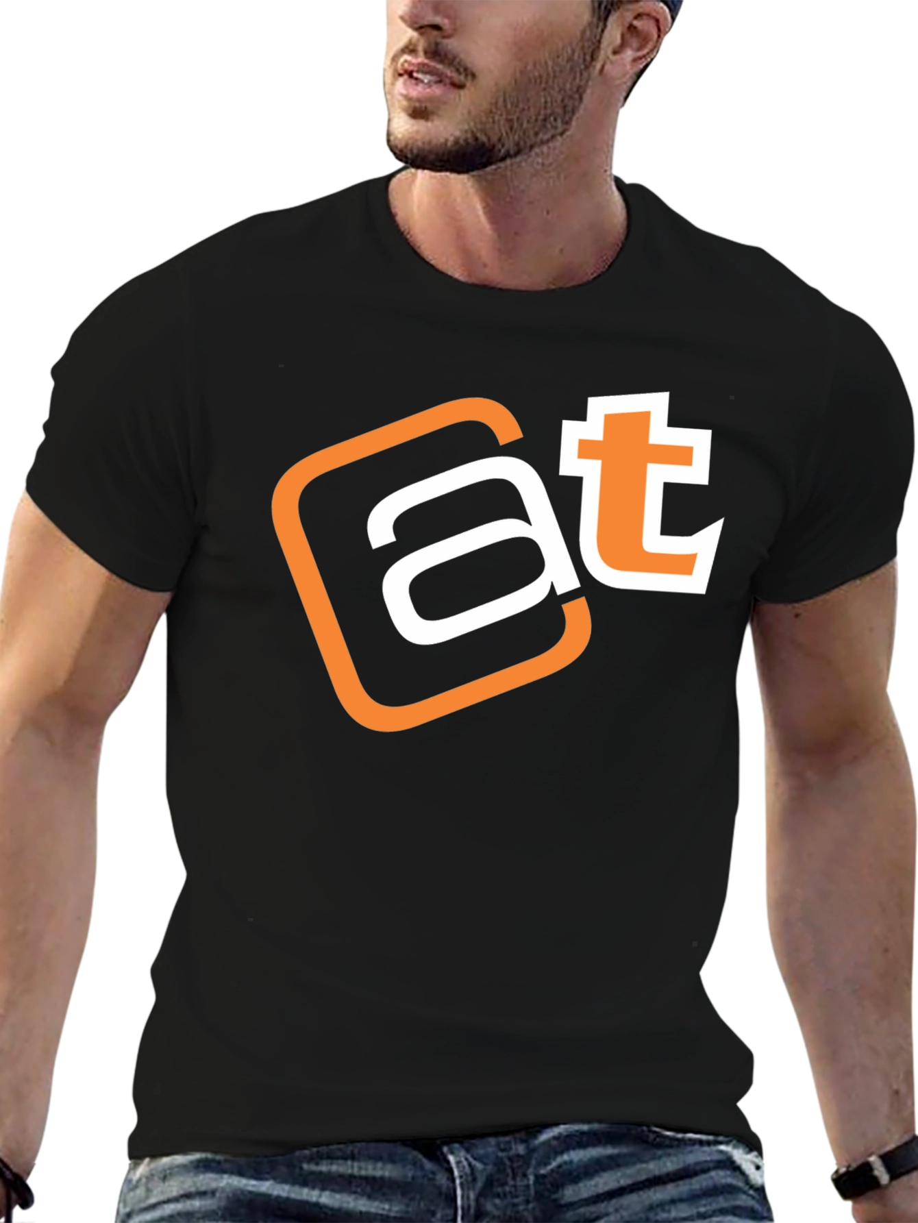 AT Logo Black T-Shirt - Modern Graphic Tee