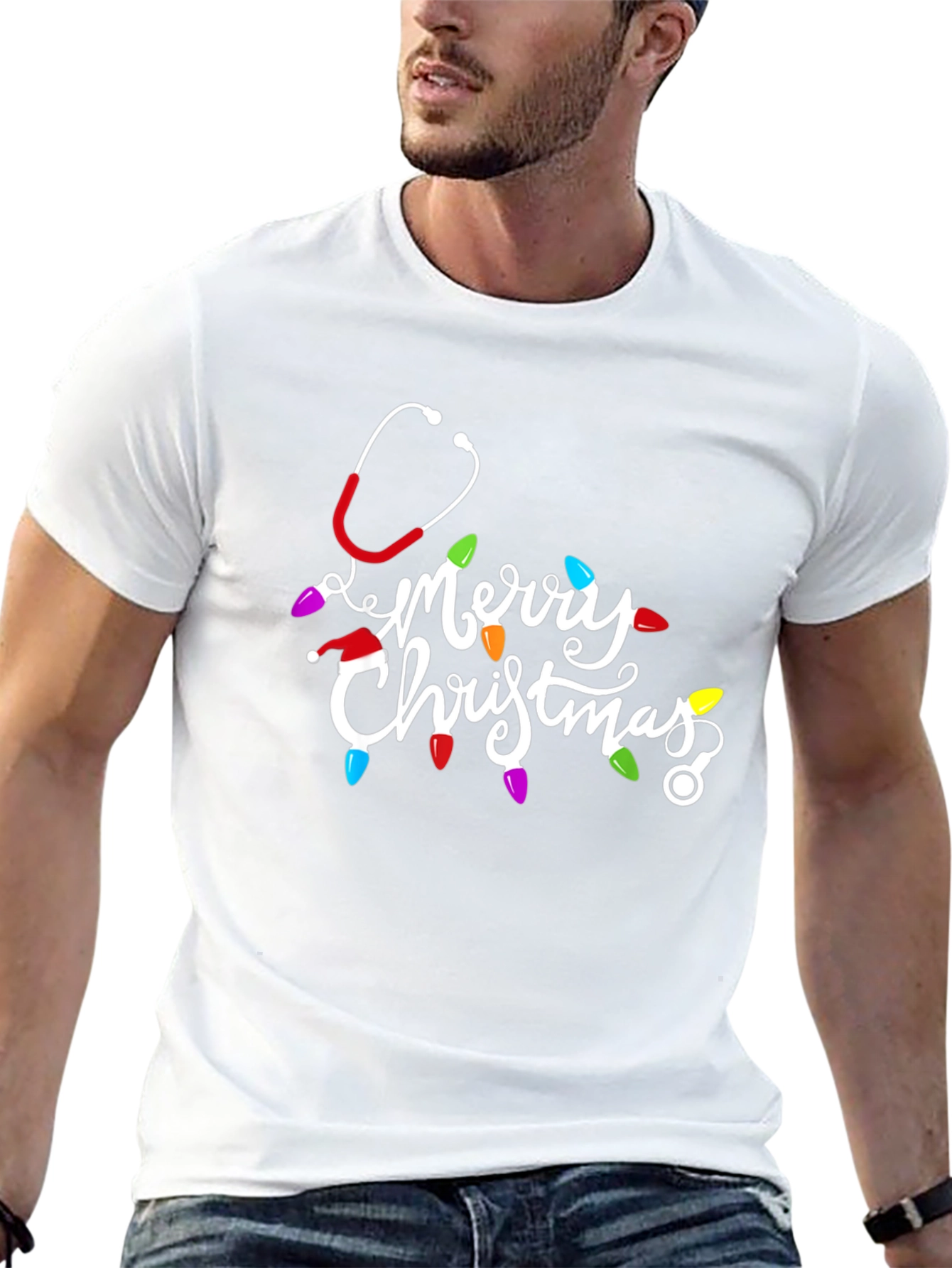 Merry Christmas Nurse Stethoscope T-Shirt