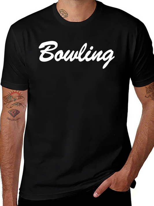 Bowling Graphic T-Shirt Casual Tee