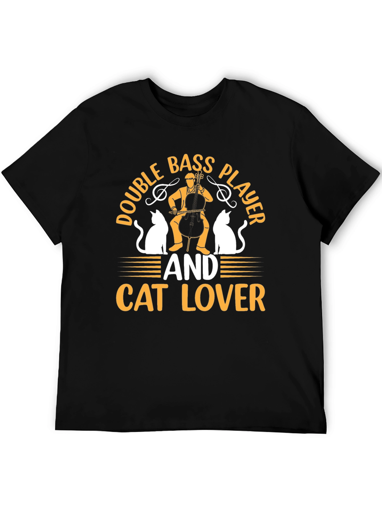 Double Bass Player & Cat Lover T-Shirt