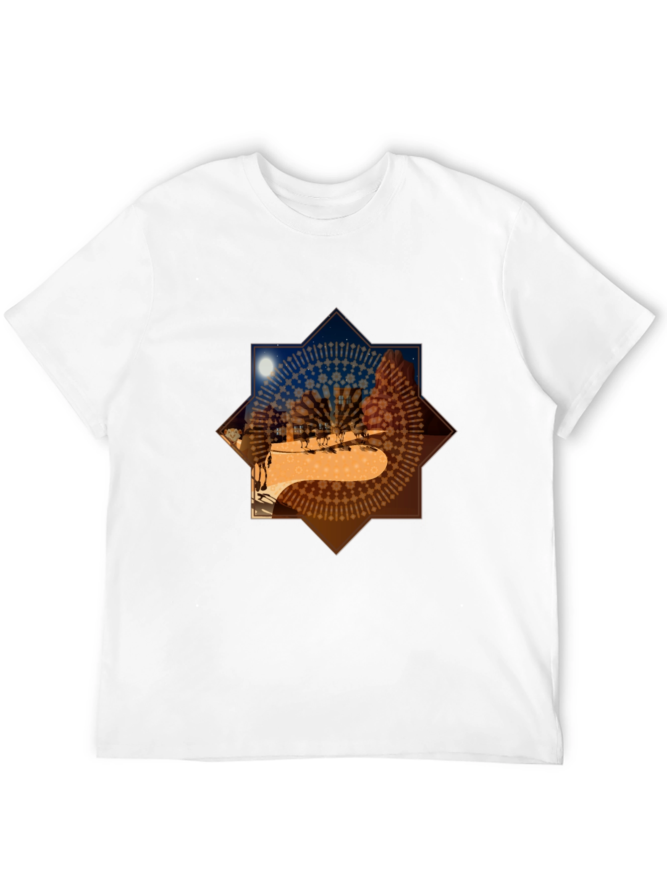 Desert Mandala Graphic Tee - Black