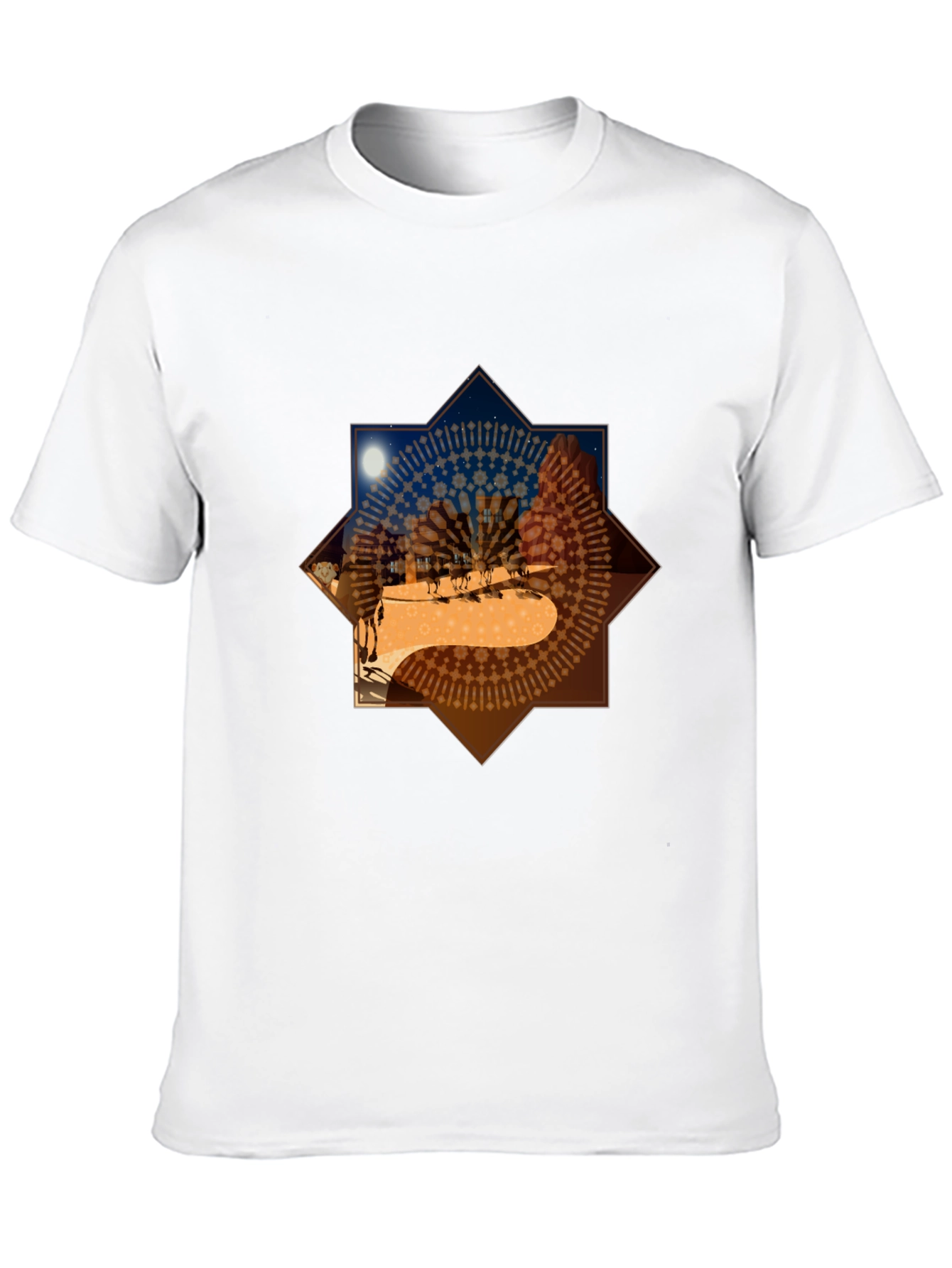 Desert Mandala Graphic Tee - Black