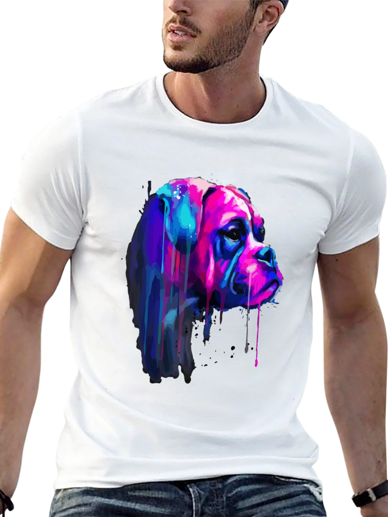 Abstract Dog Art Print T-Shirt
