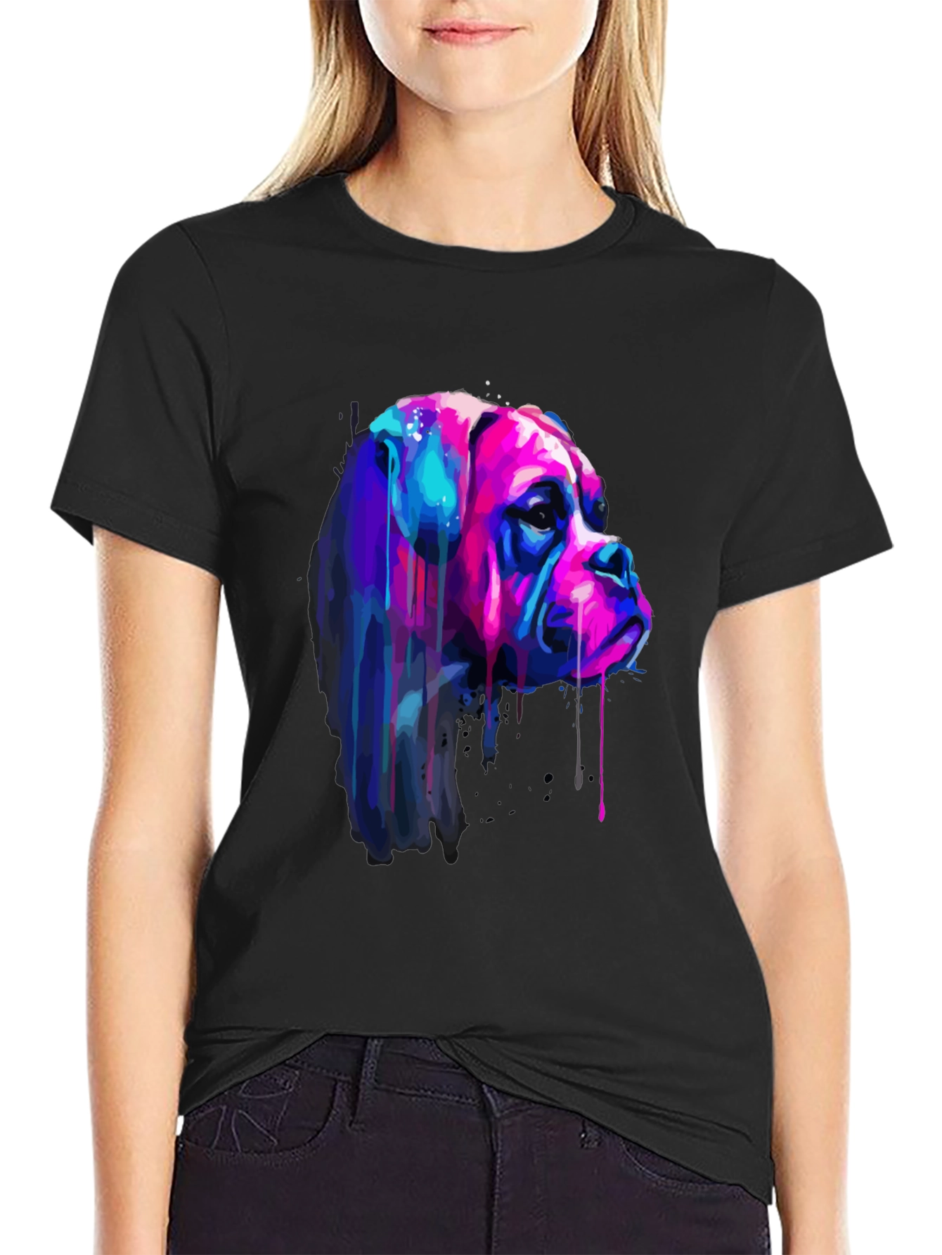 Abstract Dog Art Print T-Shirt