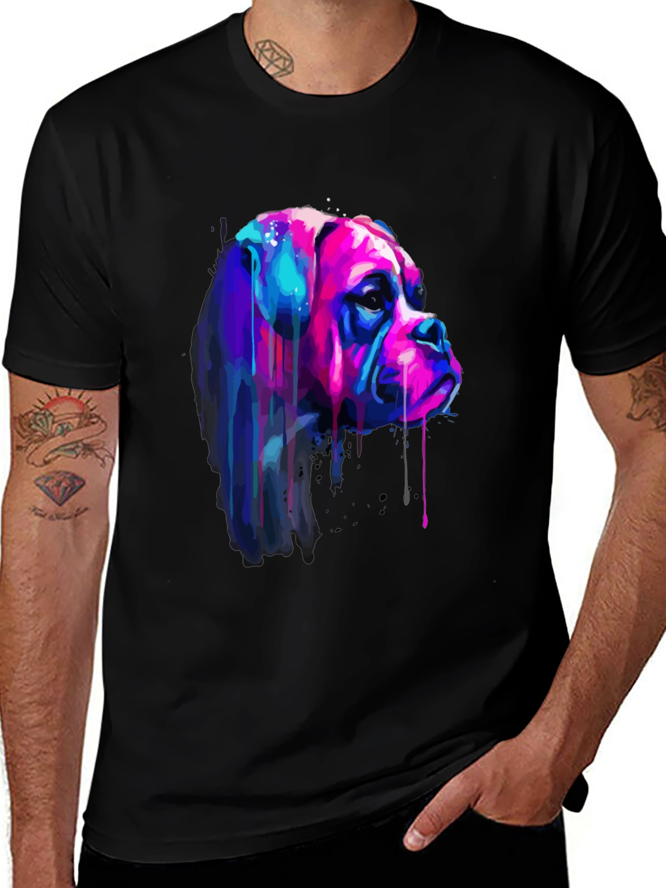 Abstract Dog Art Print T-Shirt
