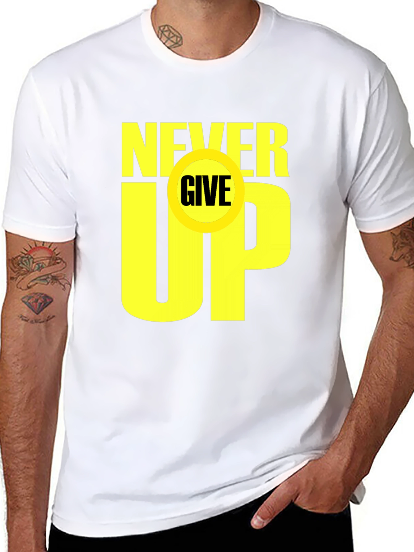 Never Give Up T-Shirt - Motivational Graphic Tee