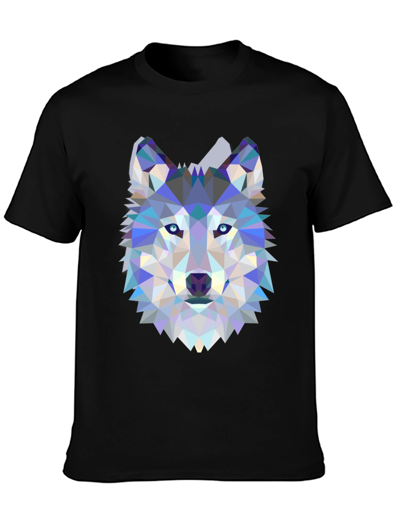 Geometric Wolf Graphic T-Shirt