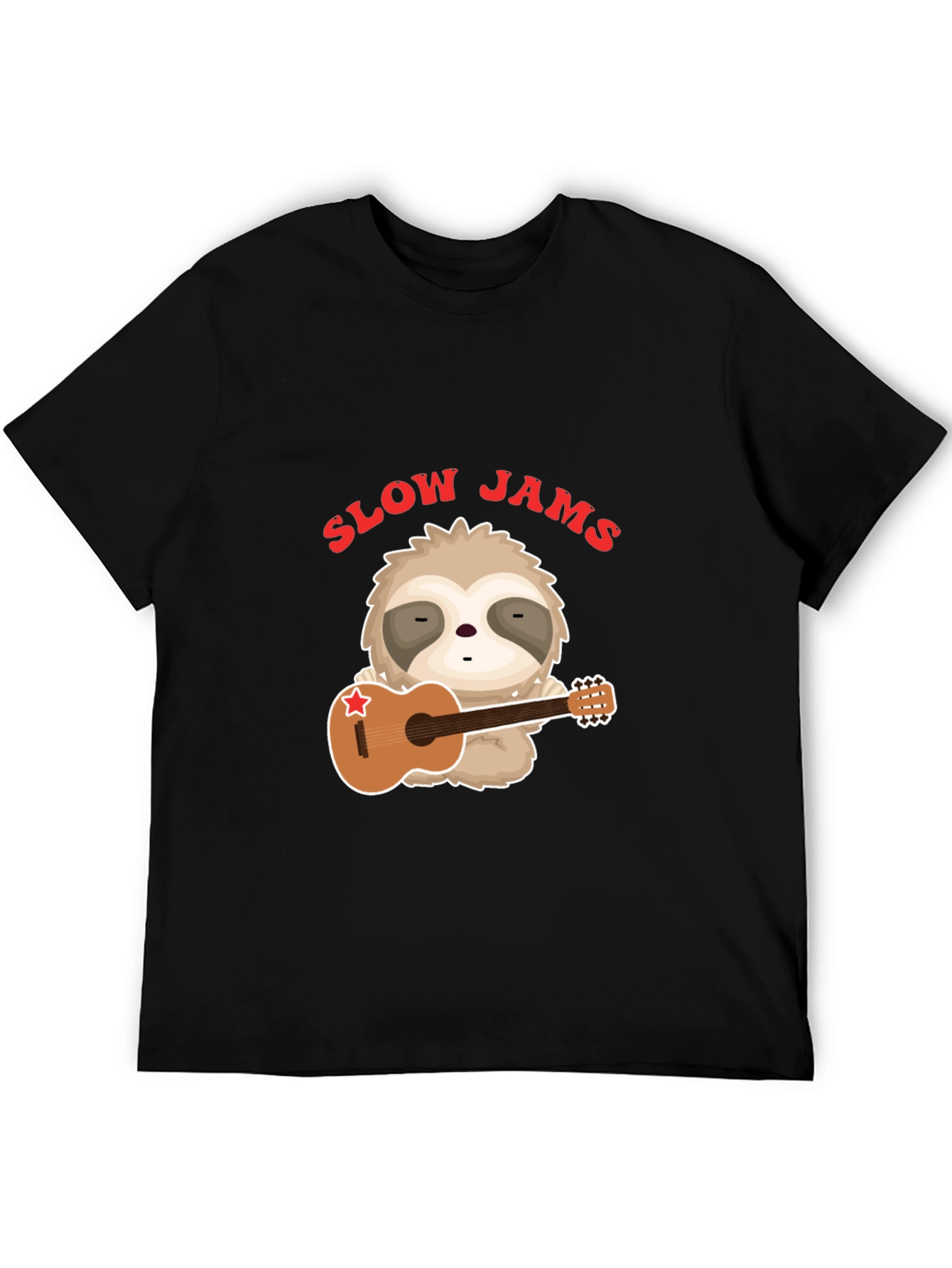 Slow Jams Sloth Guitarist Graphic Tee