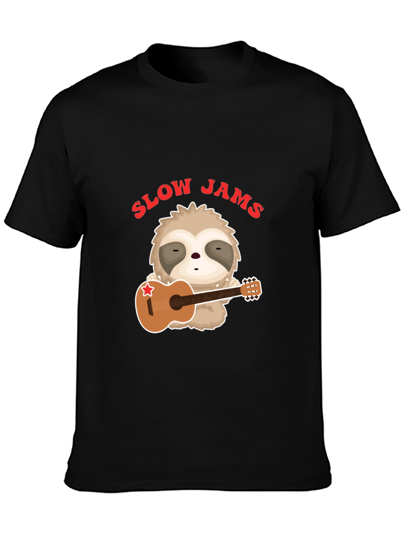 Slow Jams Sloth Guitarist Graphic Tee