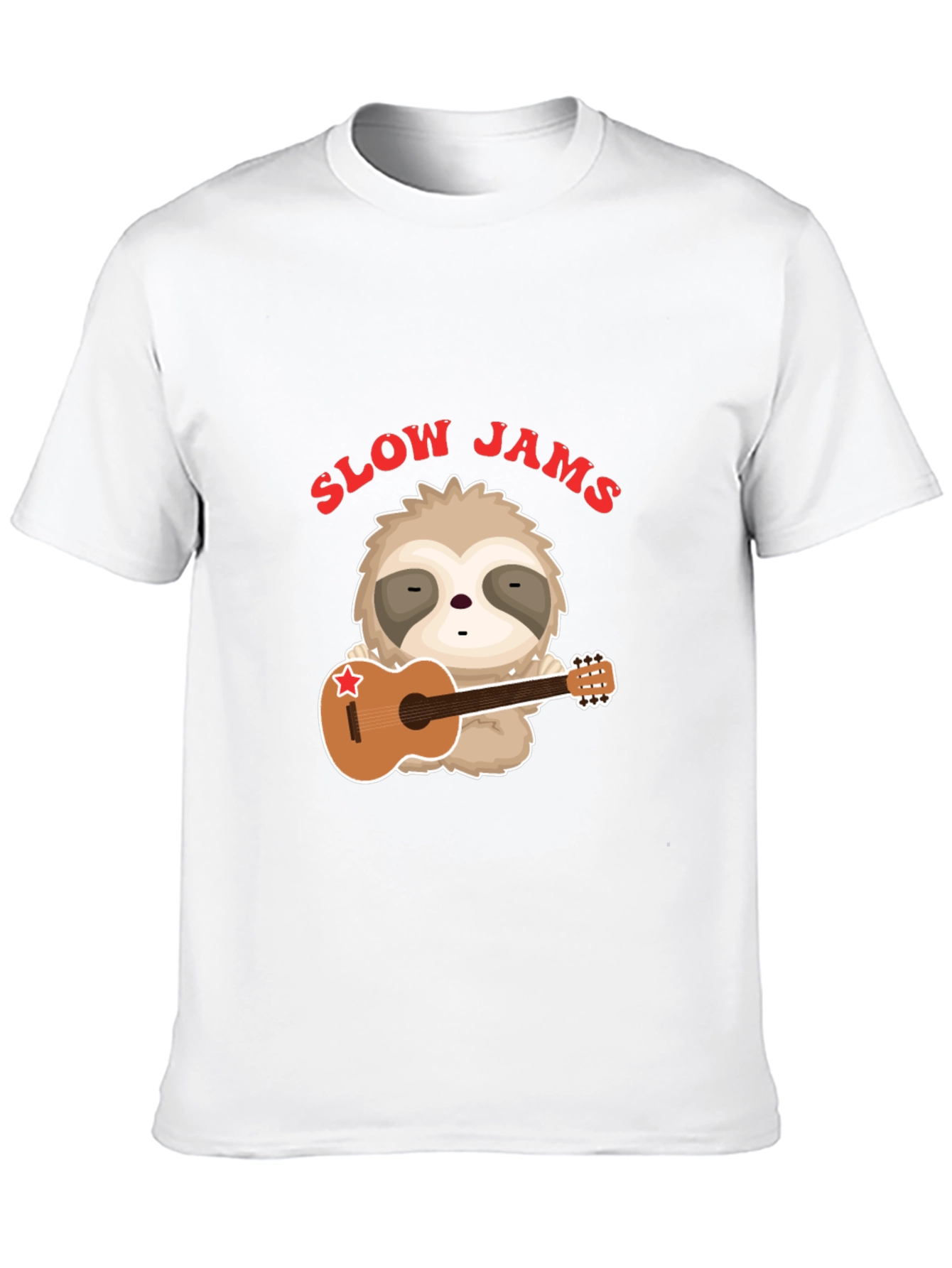 Slow Jams Sloth Guitarist Graphic Tee