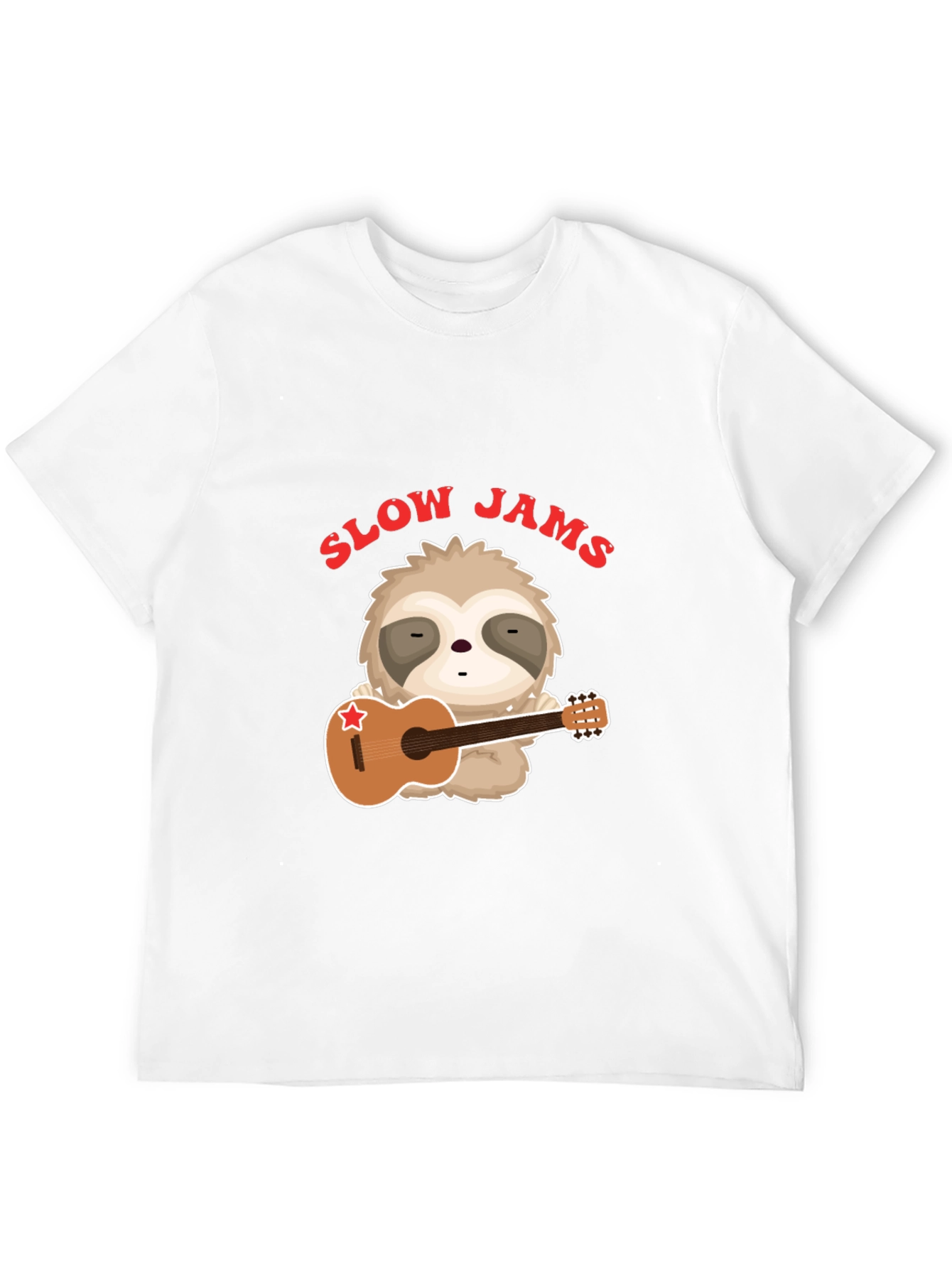 Slow Jams Sloth Guitarist Graphic Tee