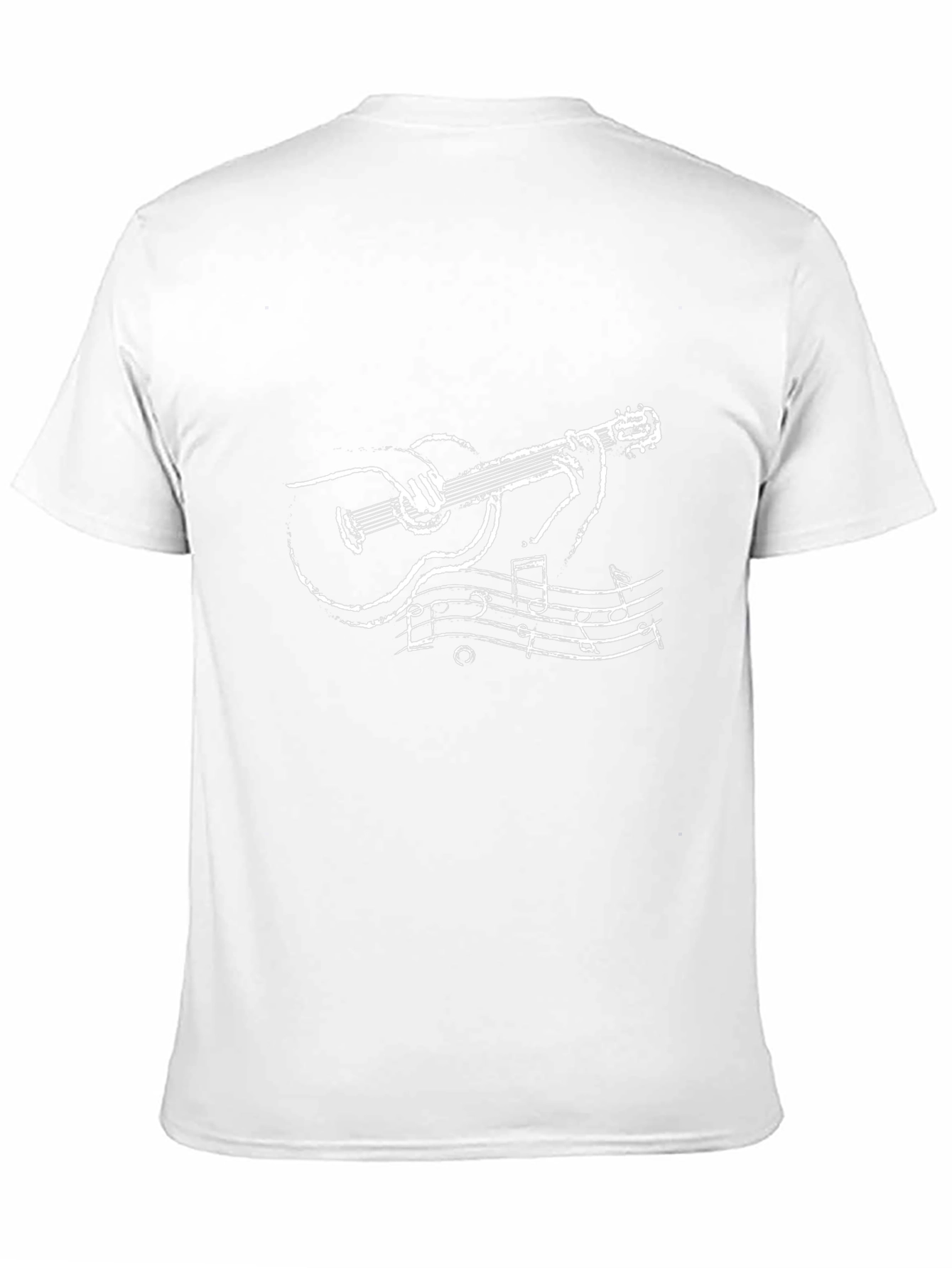 Guitar Music Notes Black T-Shirt