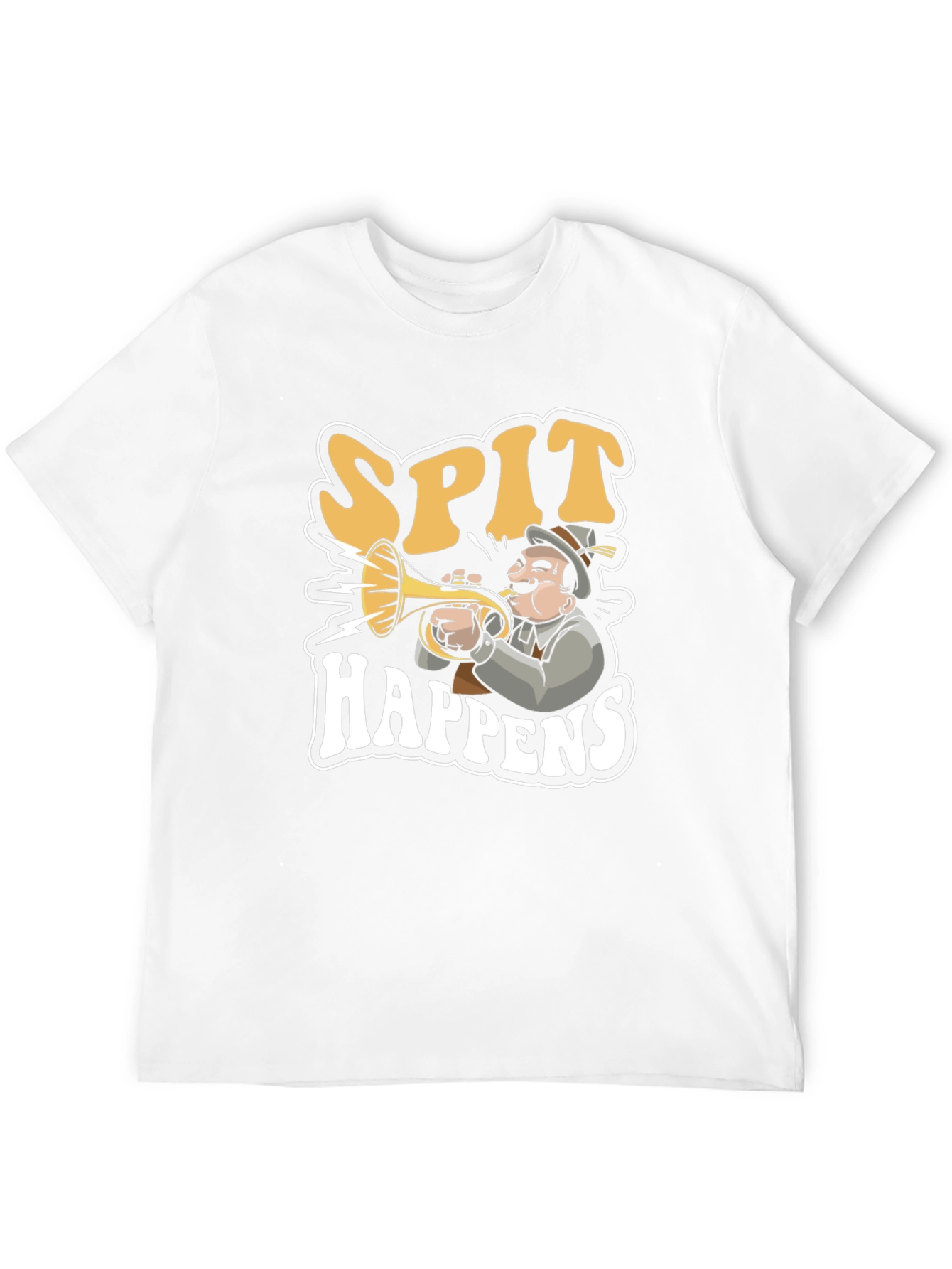 Spit Happens Graphic Tee - Black Cotton T-Shirt