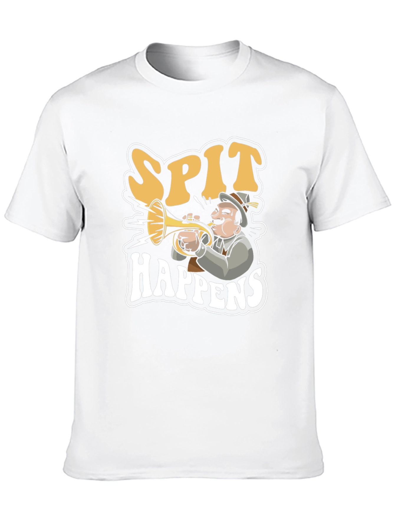 Spit Happens Graphic Tee - Black Cotton T-Shirt