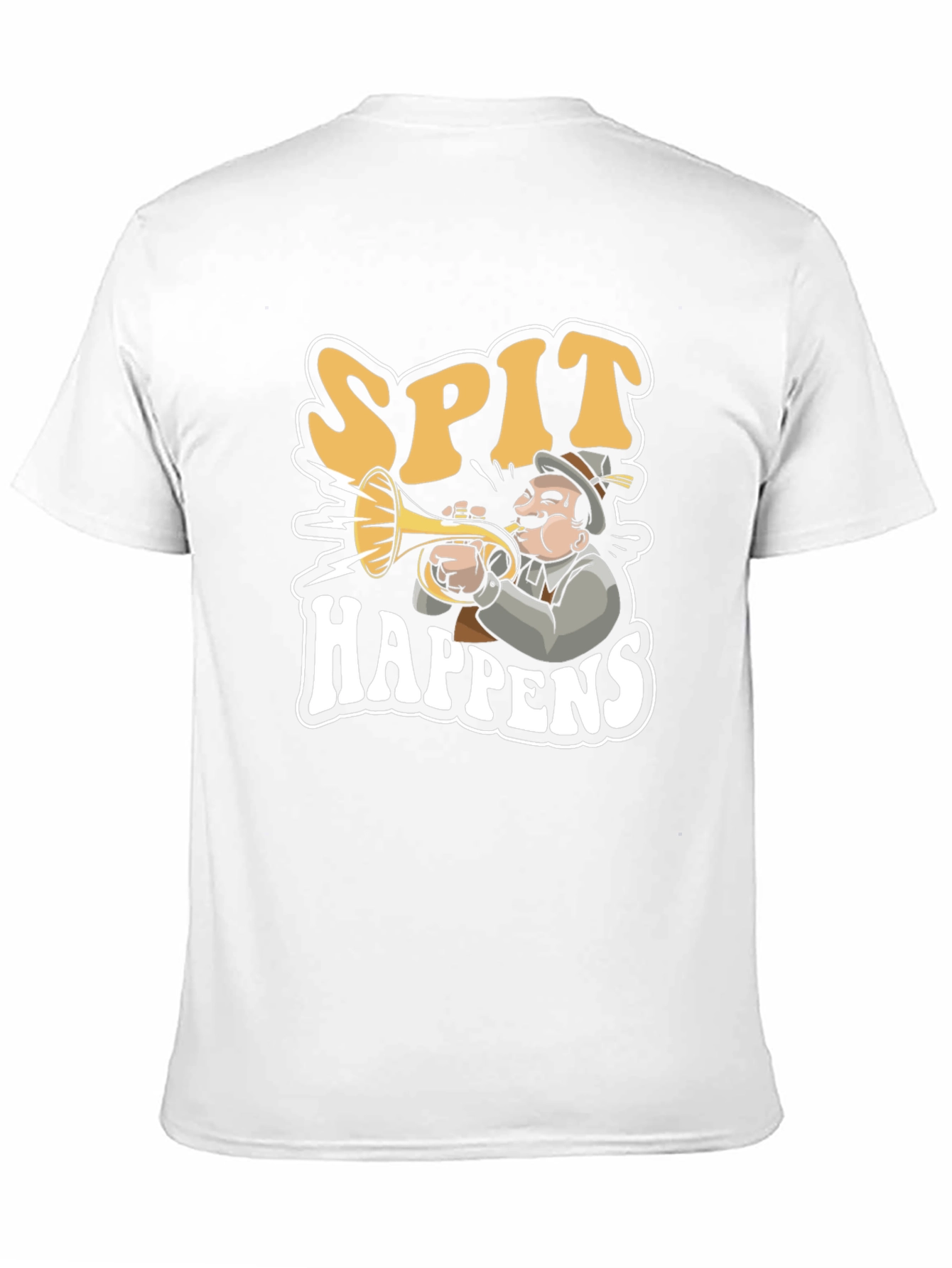 Spit Happens Graphic Tee - Black Cotton T-Shirt