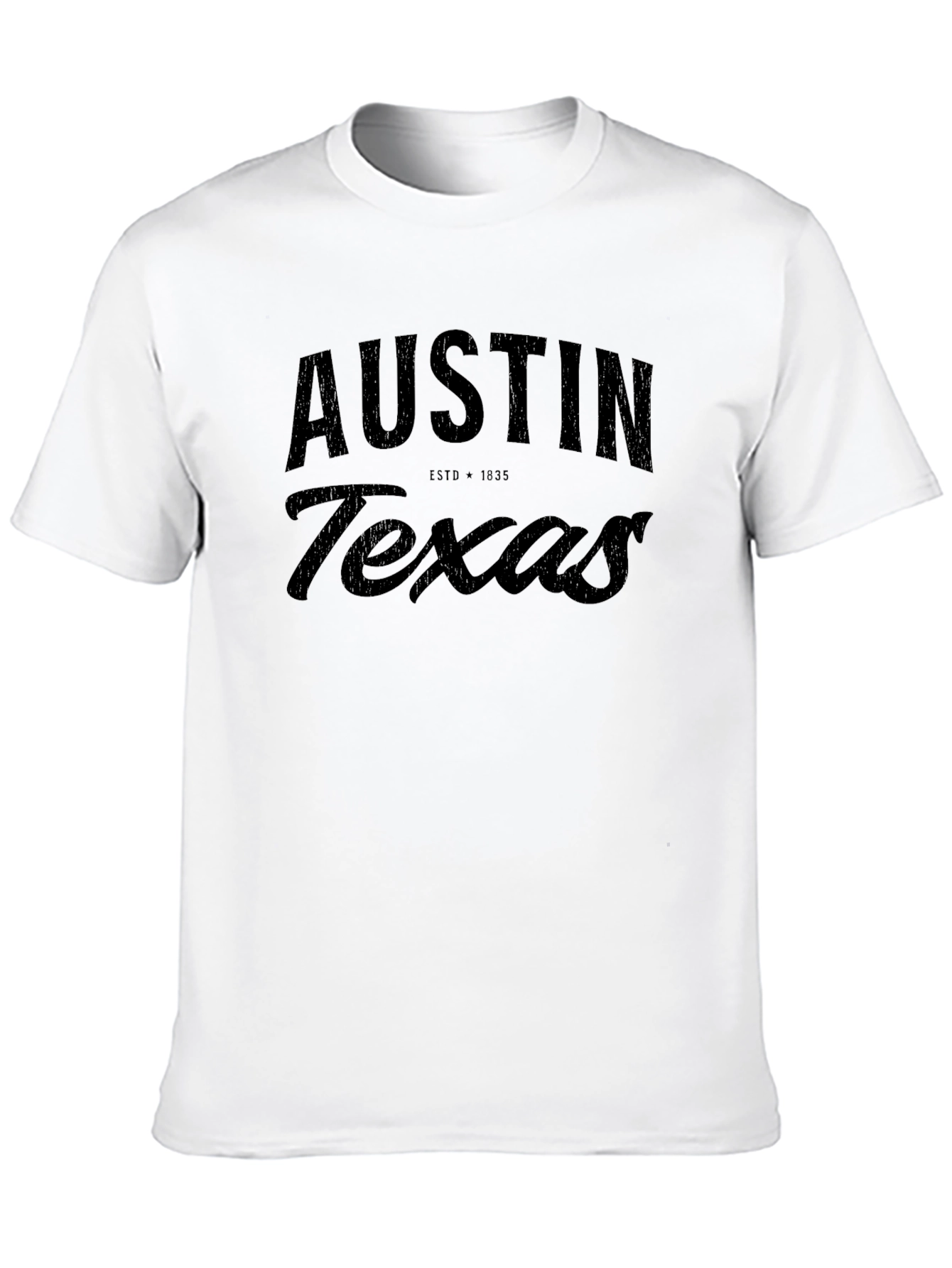 Austin Texas Graphic Tee - Black Cotton Blend